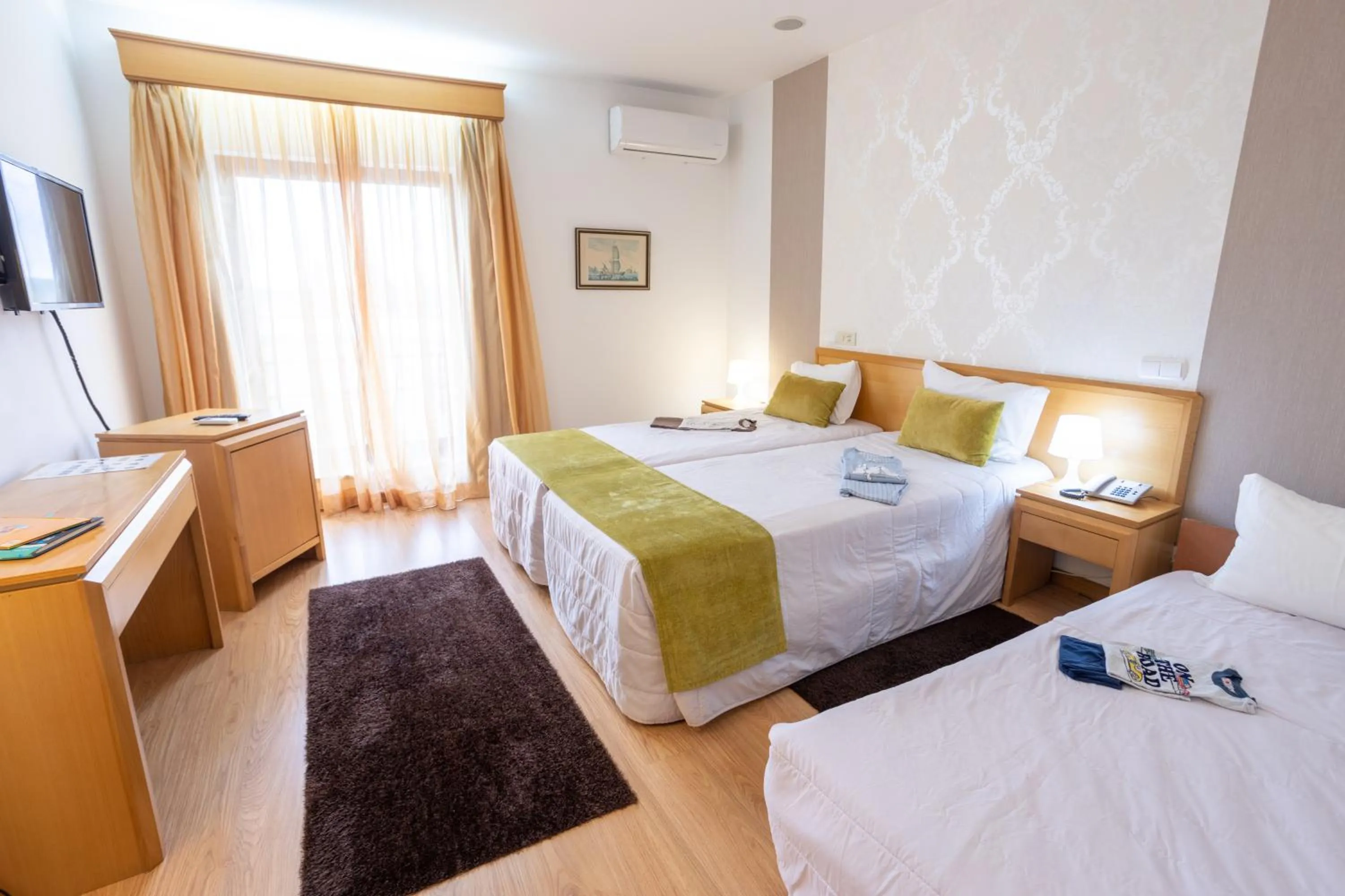 Bed in Hotel Eurosol Alcanena