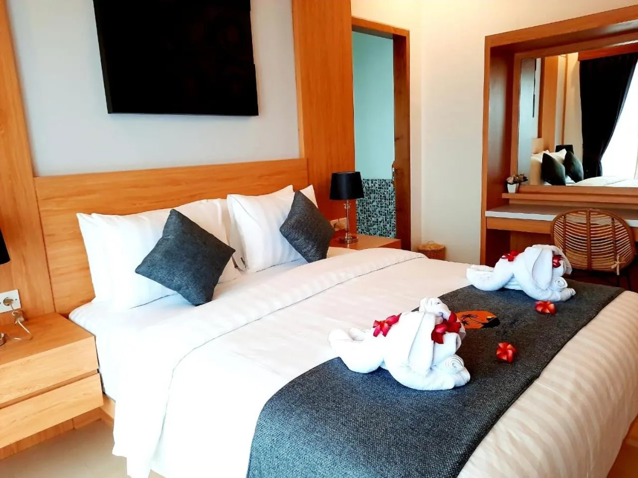 Bed in Sea Terras Suite and Luxury