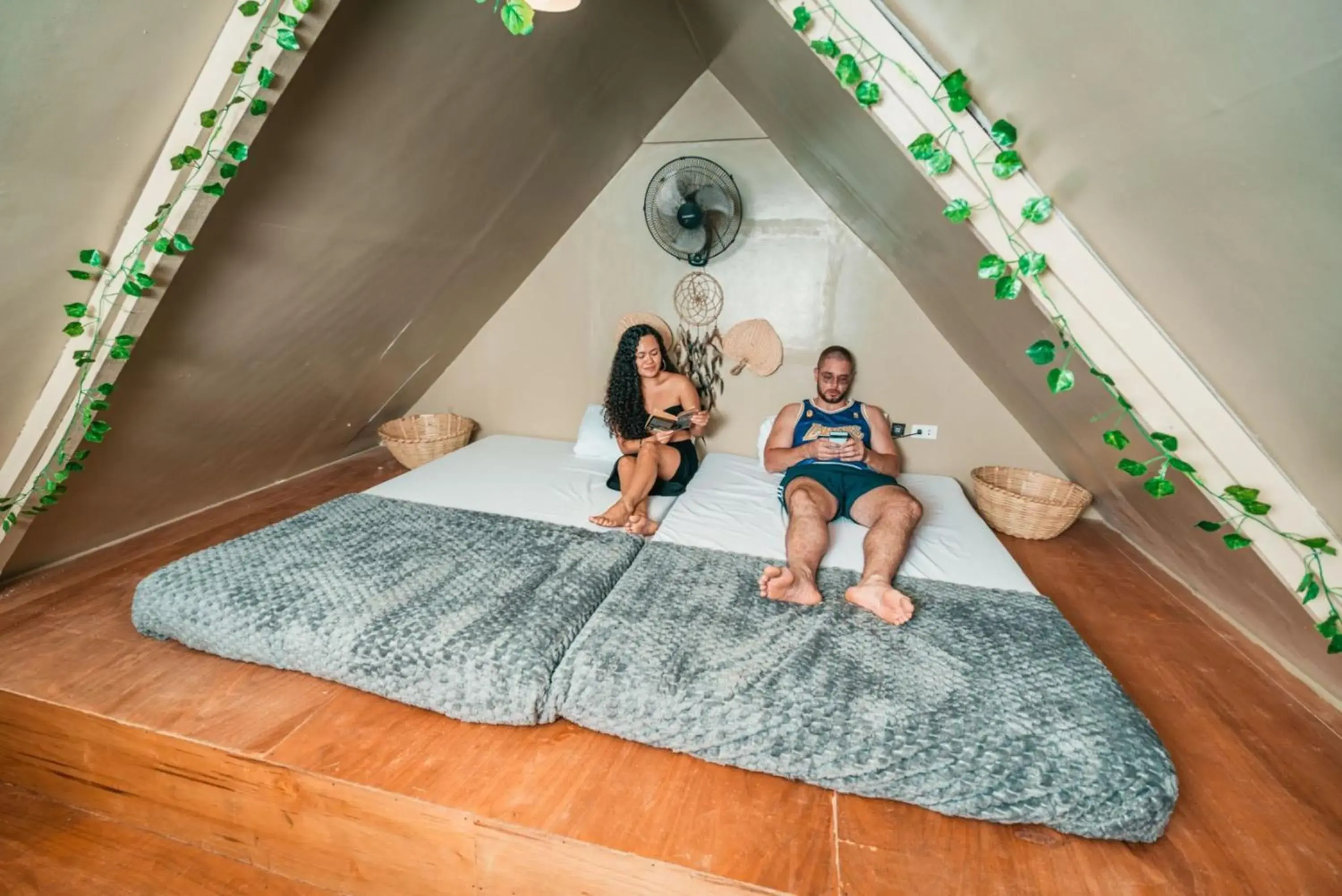 Queen Room in Mad Monkey Hostel Nacpan Beach Queen Room in Mad Monkey Hostel Nacpan Beach