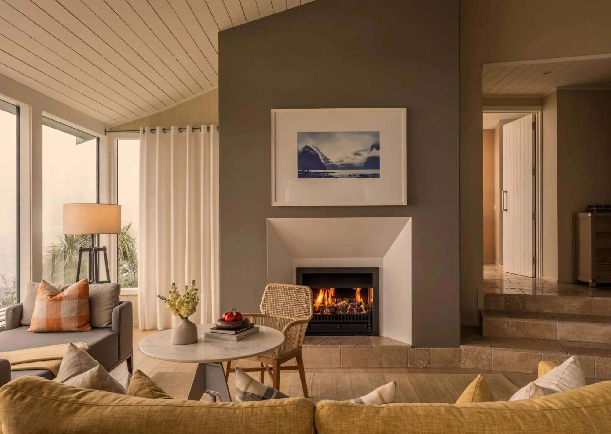 Living room in Rosewood Matakauri