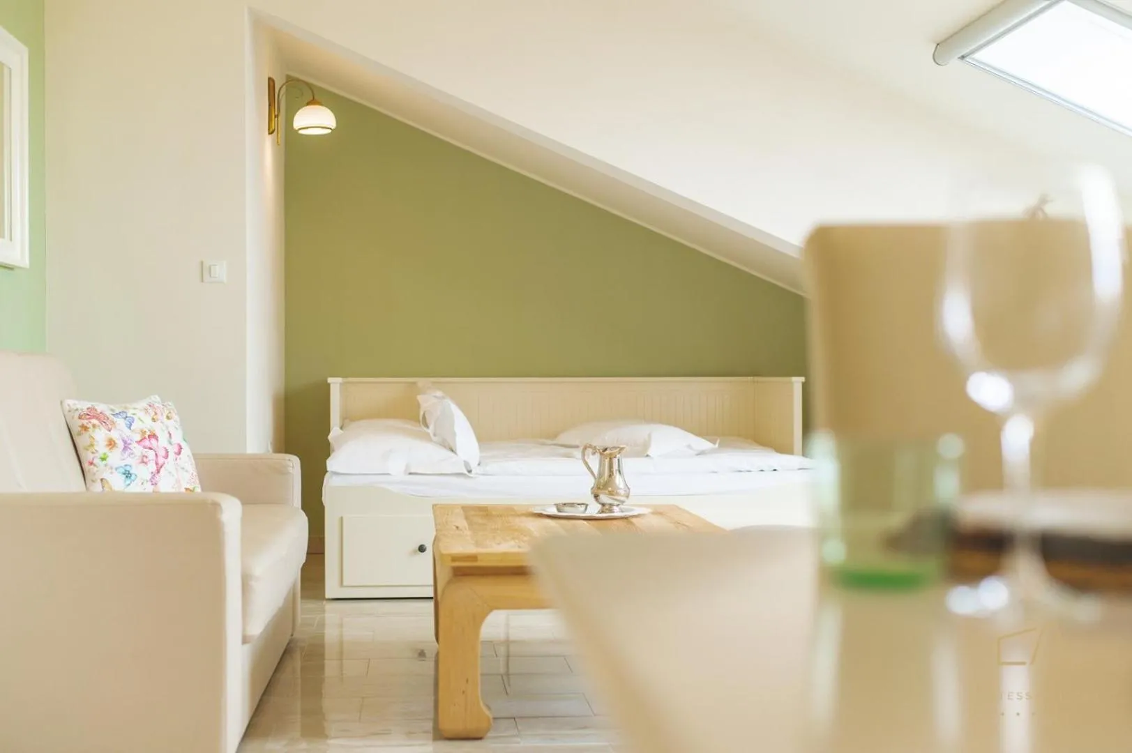 Living room, Bed in Luxury Apartments Villa Luce