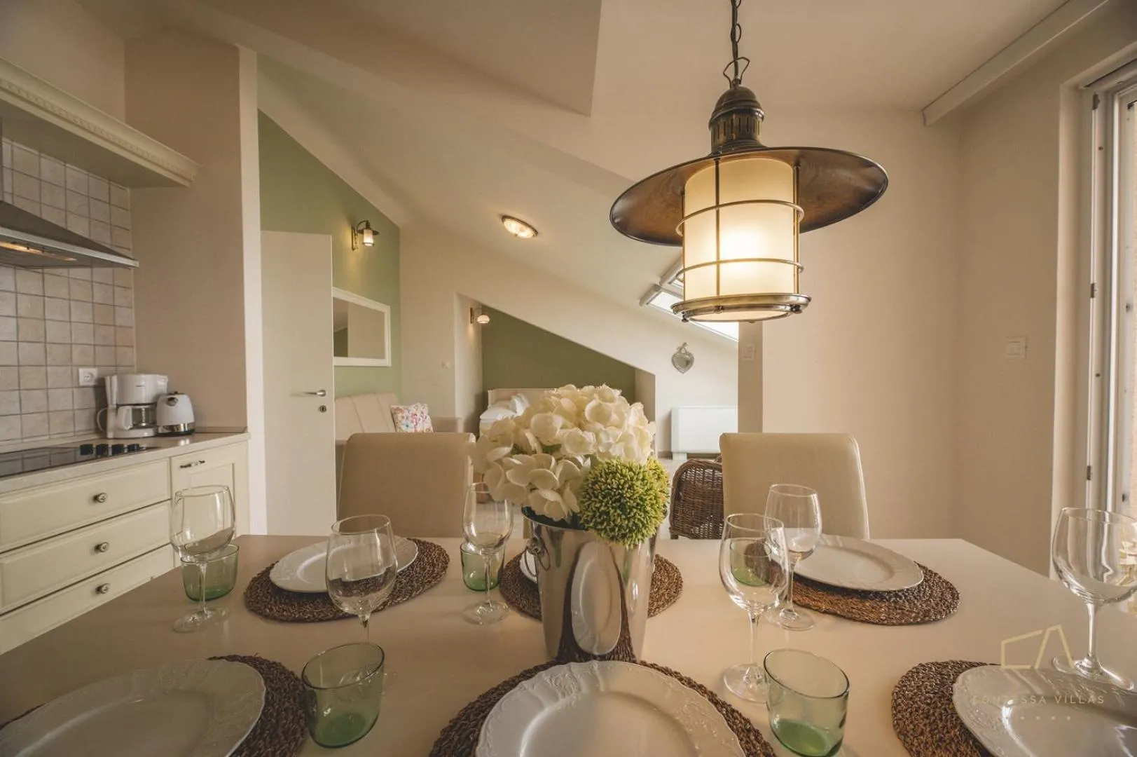 Kitchen or kitchenette in Luxury Apartments Villa Luce