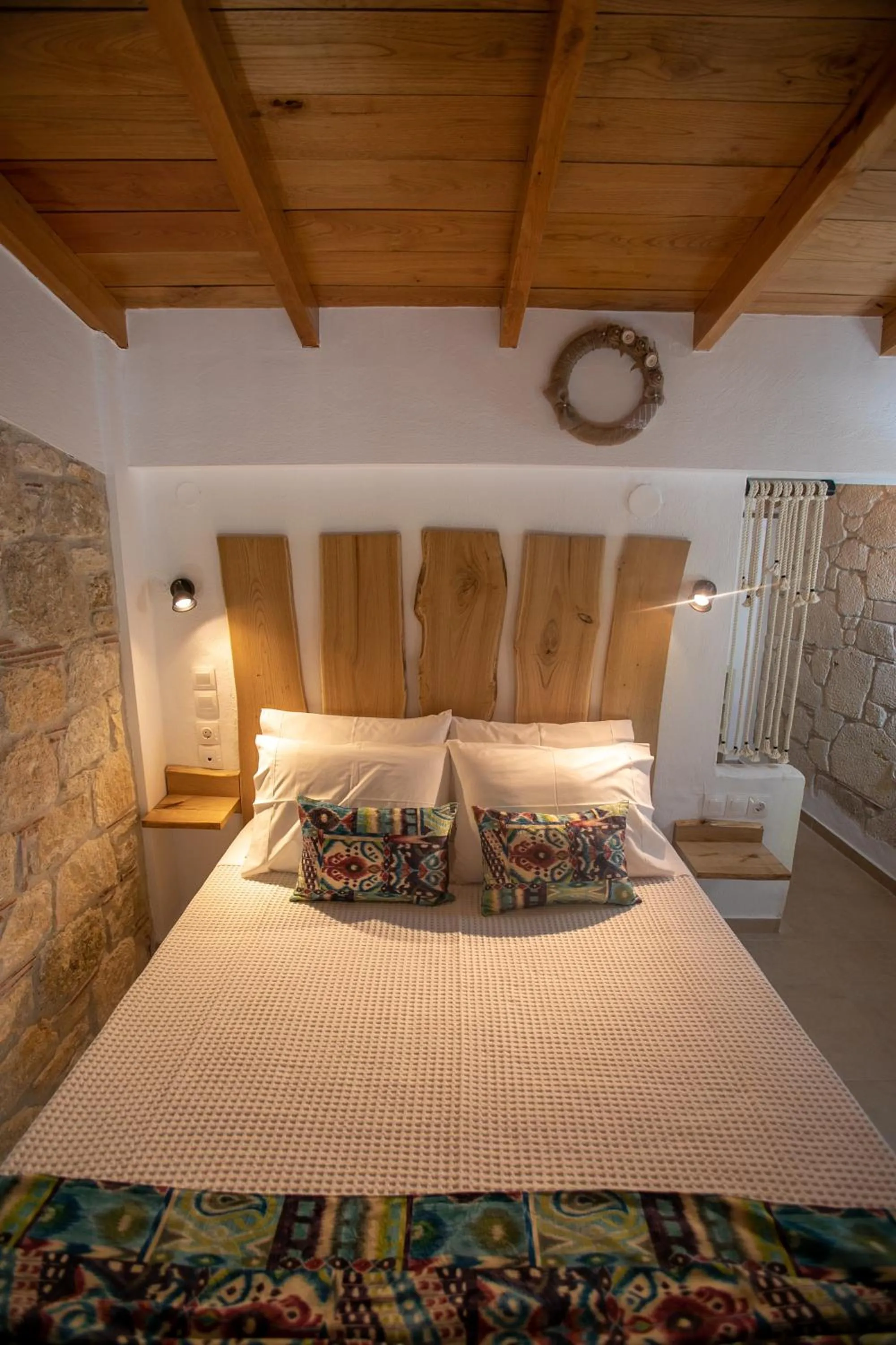 Bed in Agrielia Apartments