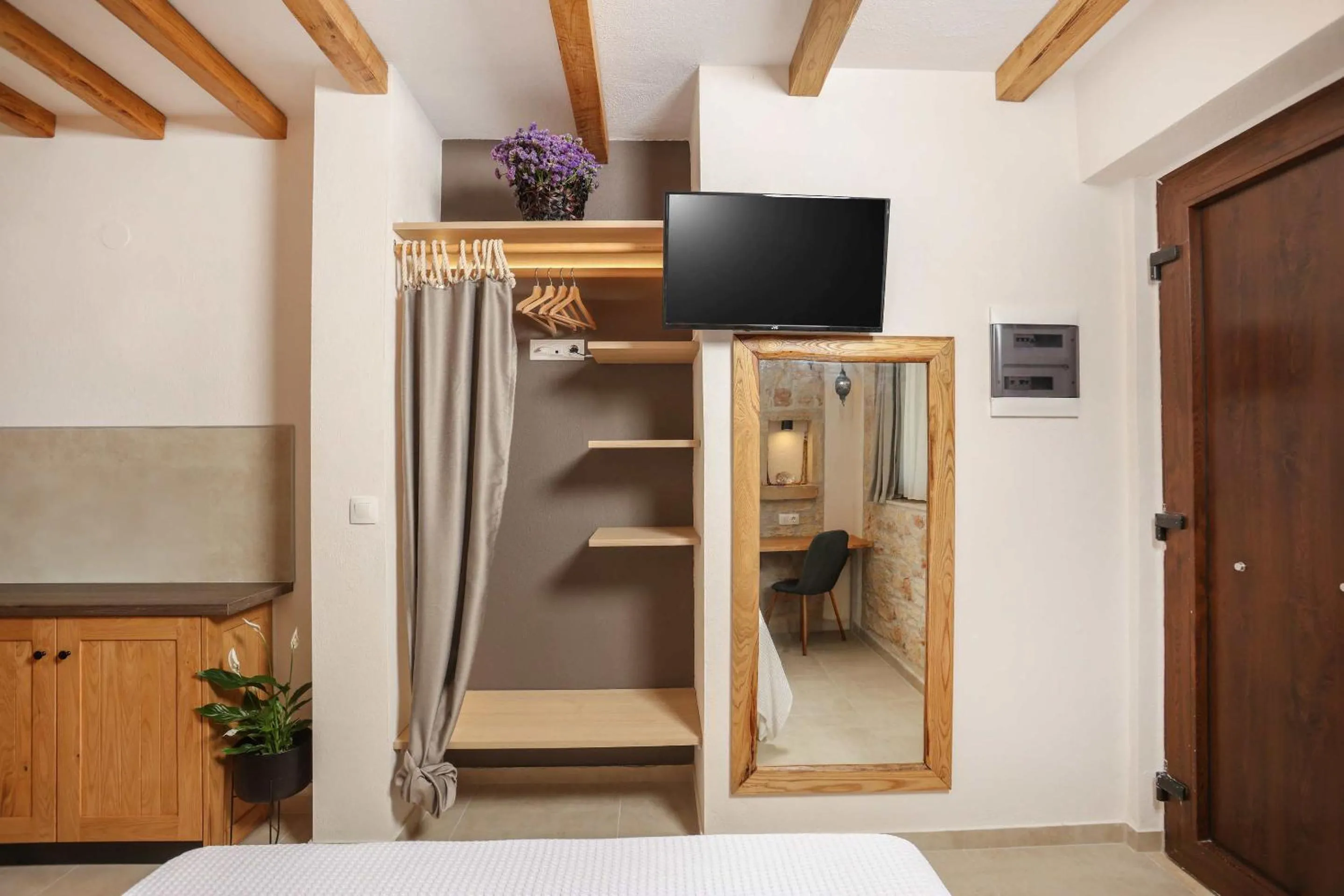 Bed in Agrielia Apartments