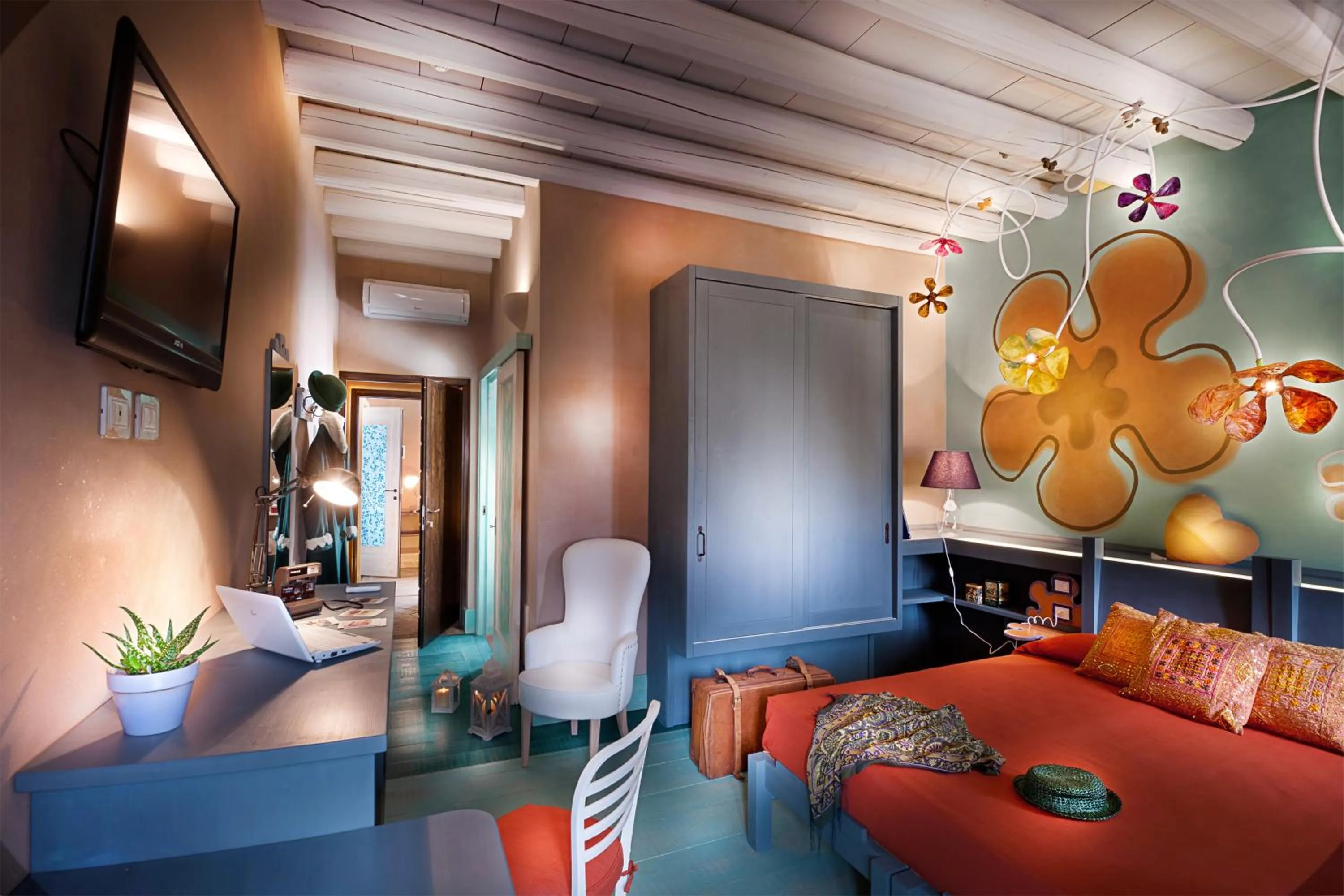 Bedroom, Bed in Boutique Hotel Villa dei Campi