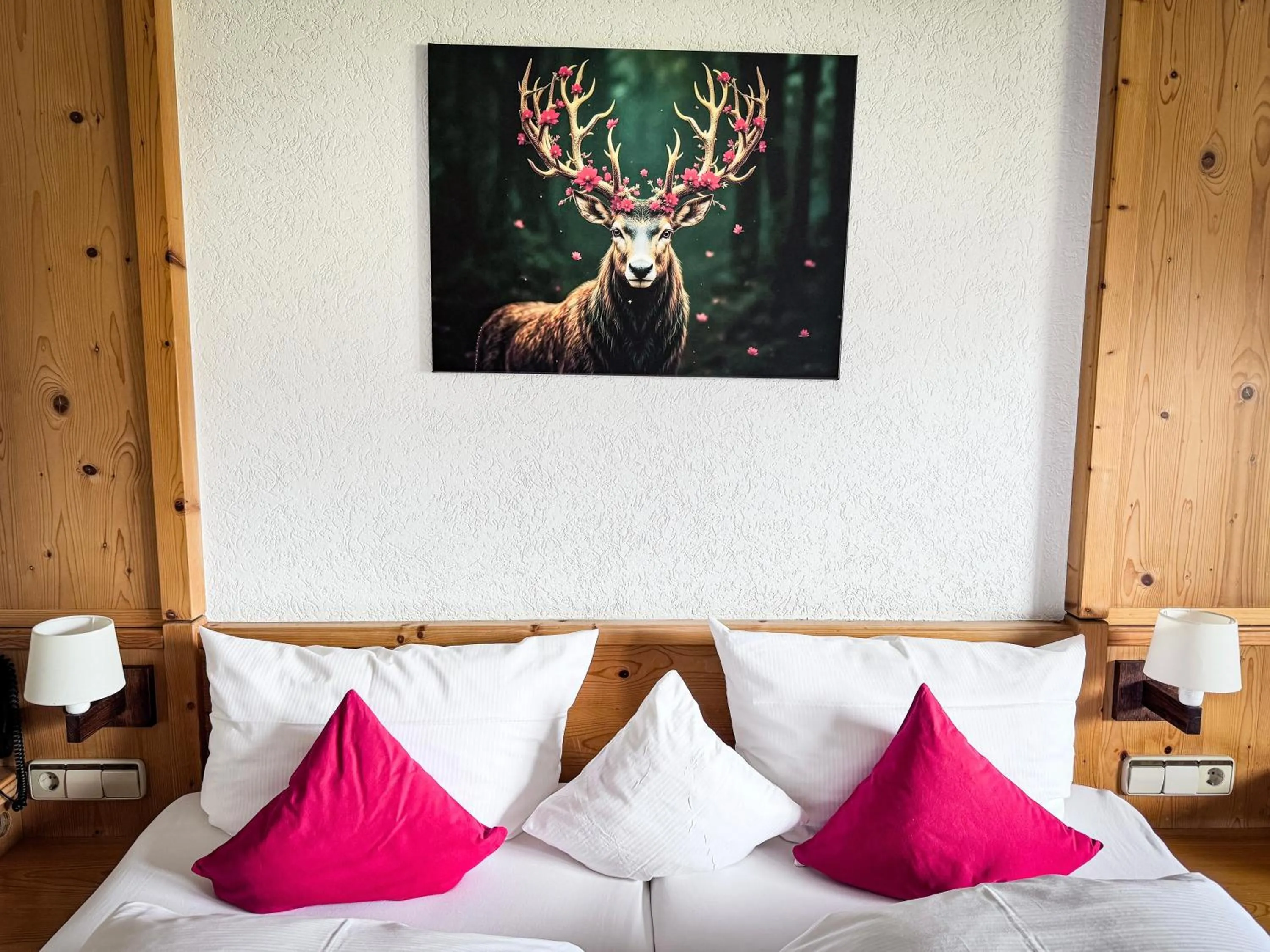 Bedroom, Bed in Landgasthof Jostalstüble