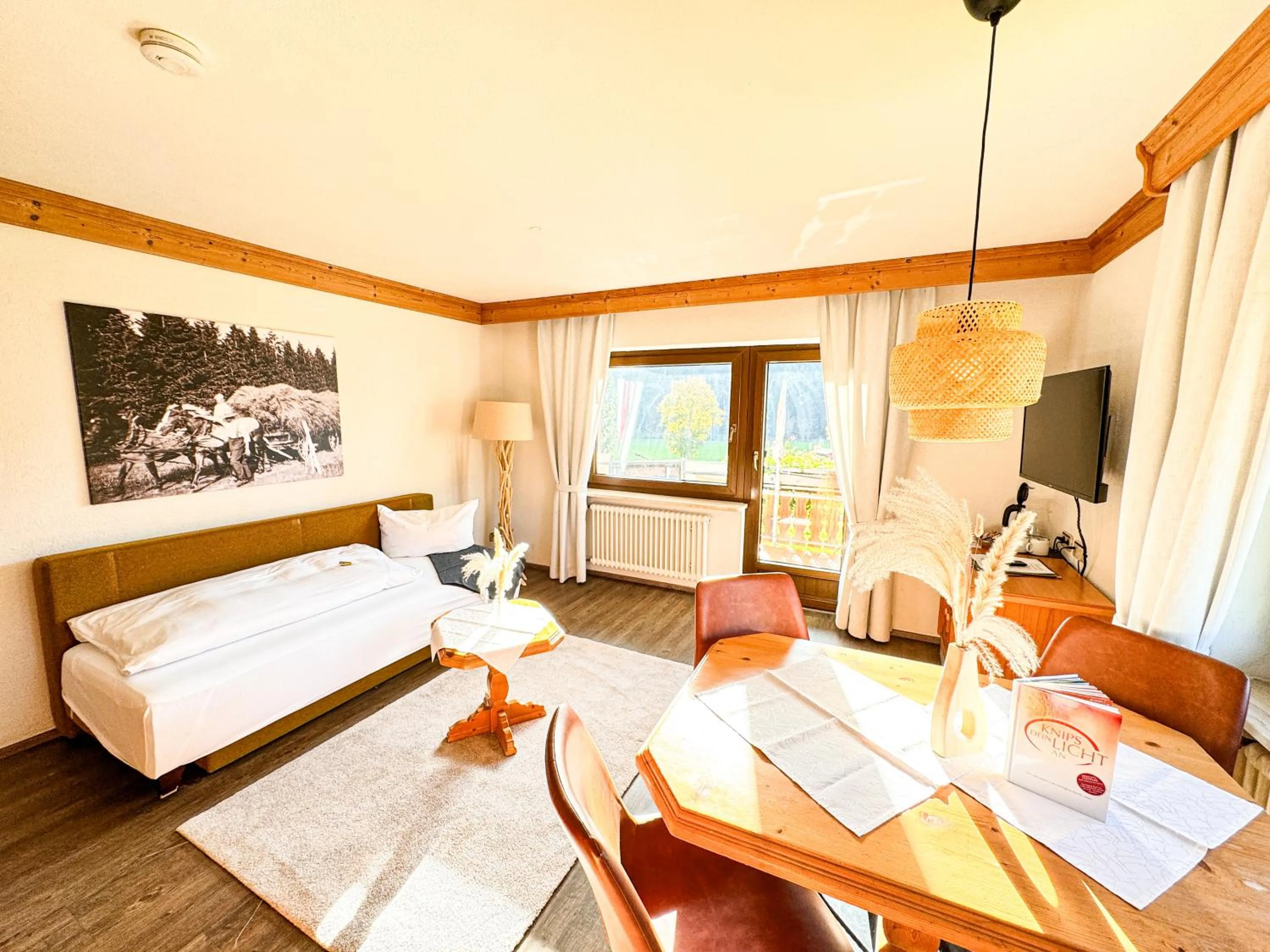 Seating area, Bed in Landgasthof Jostalstüble