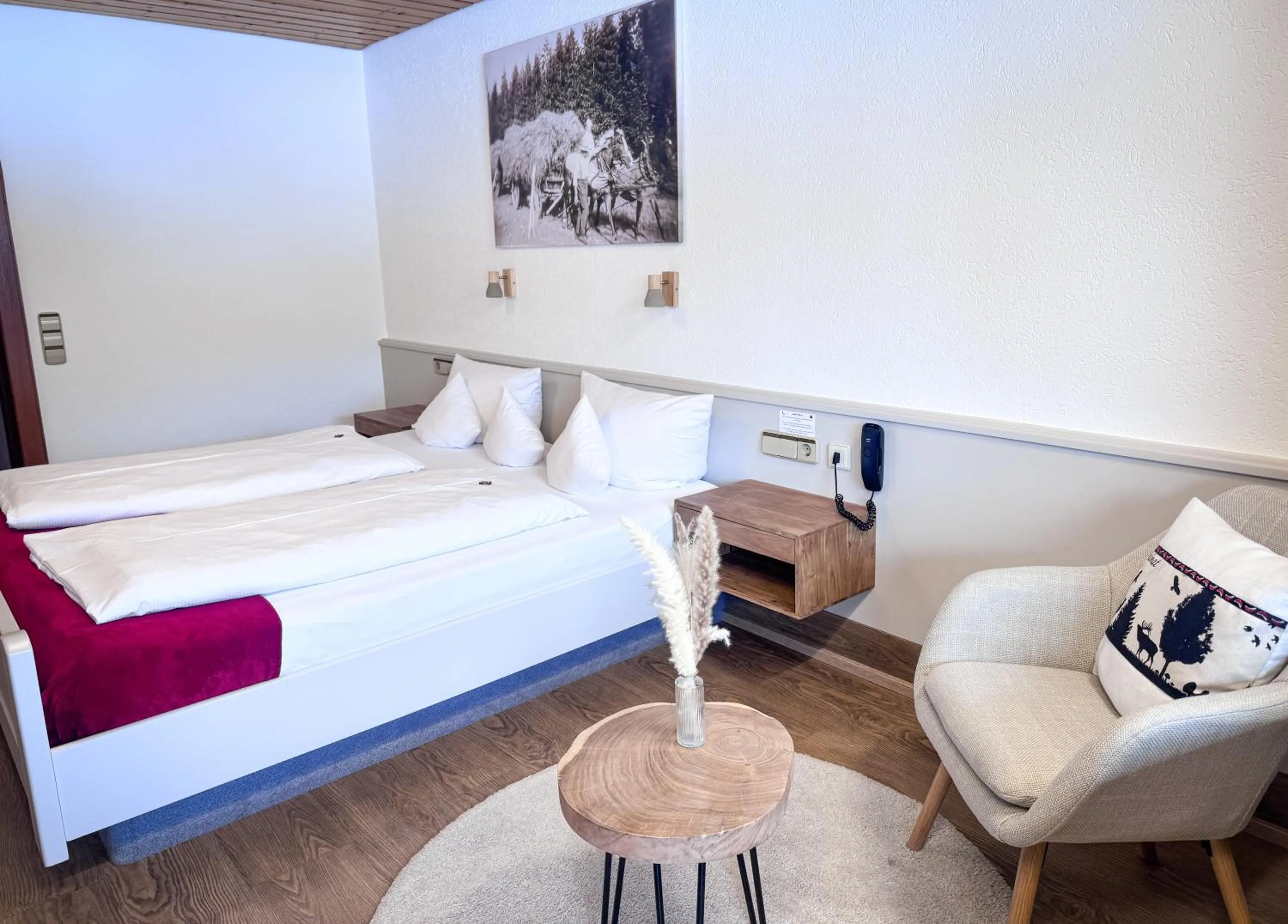 Photo of the whole room, Bed in Landgasthof Jostalstüble