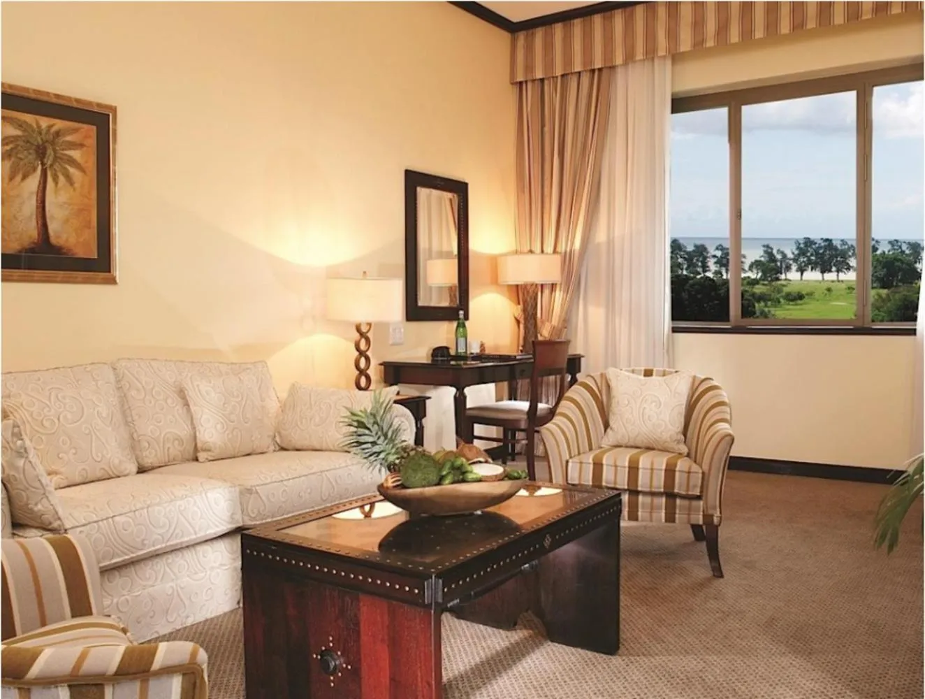 Seating area in Dar es Salaam Serena Hotel