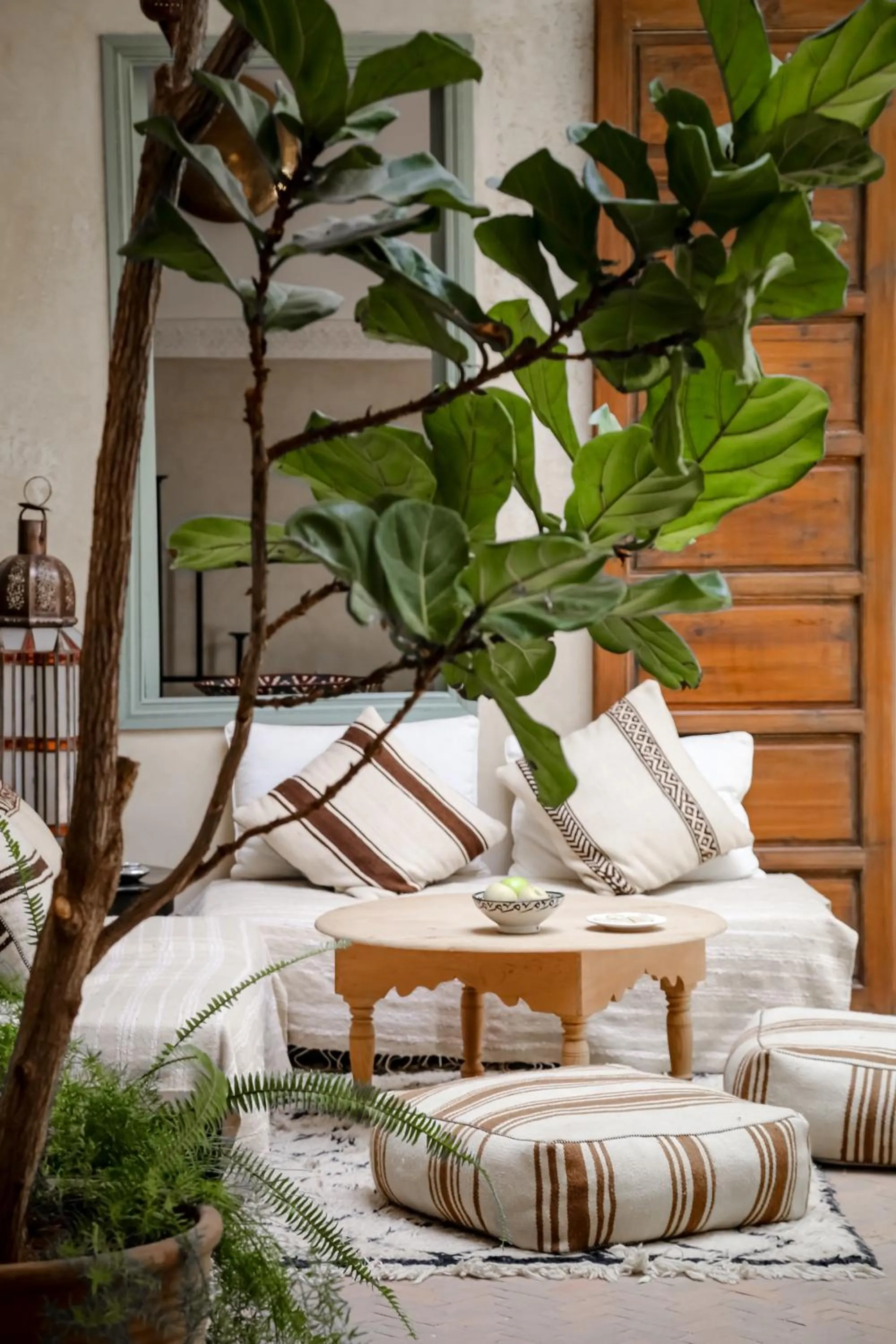 Patio, Bed in Riad Olema et Spa