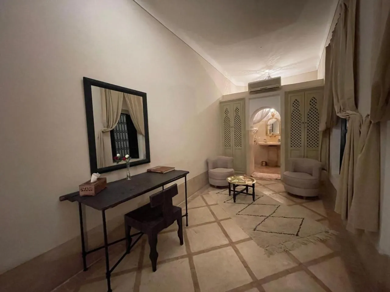 Seating area in Riad Dar El Gnaouia