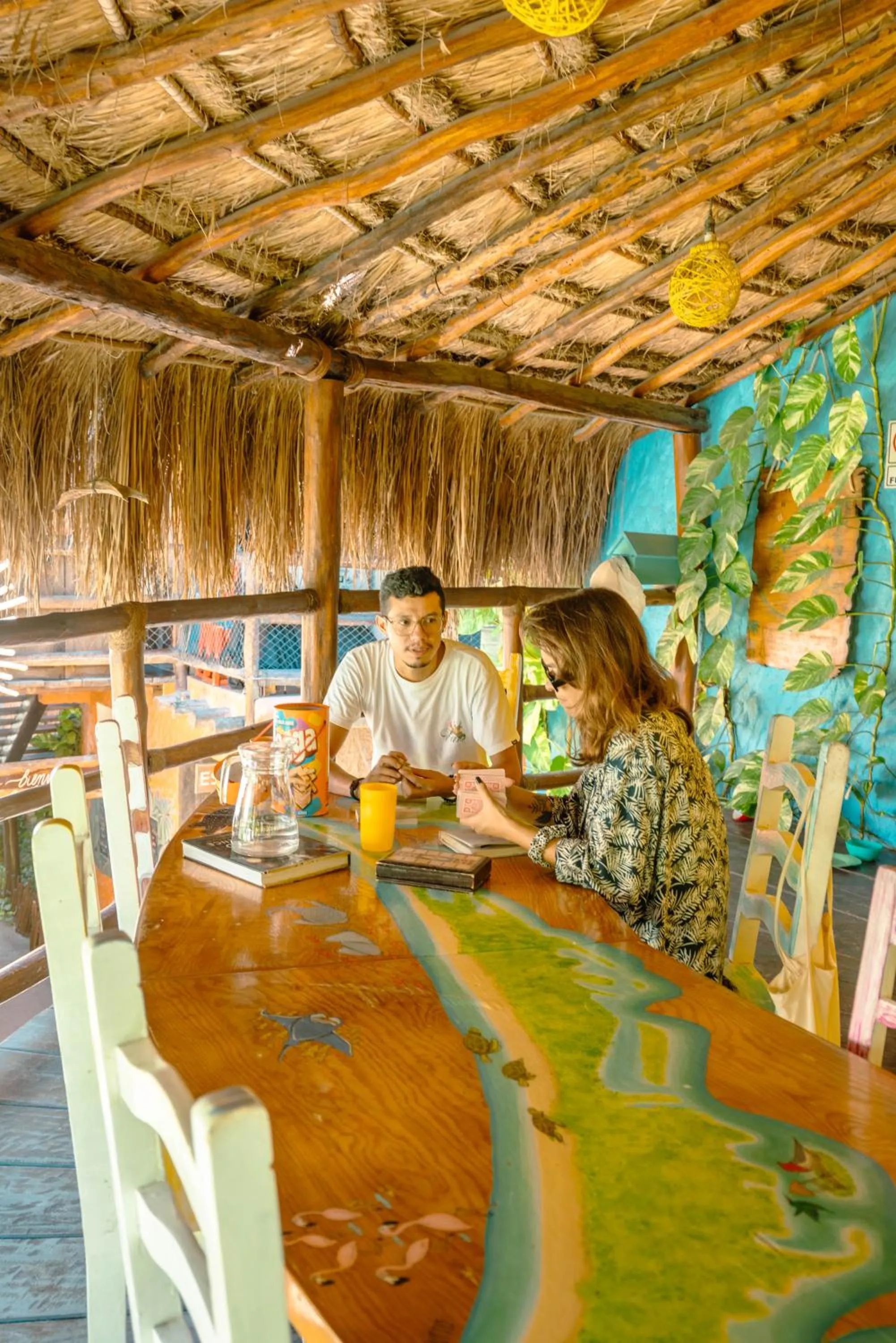 Dining area in Tribu Hostel