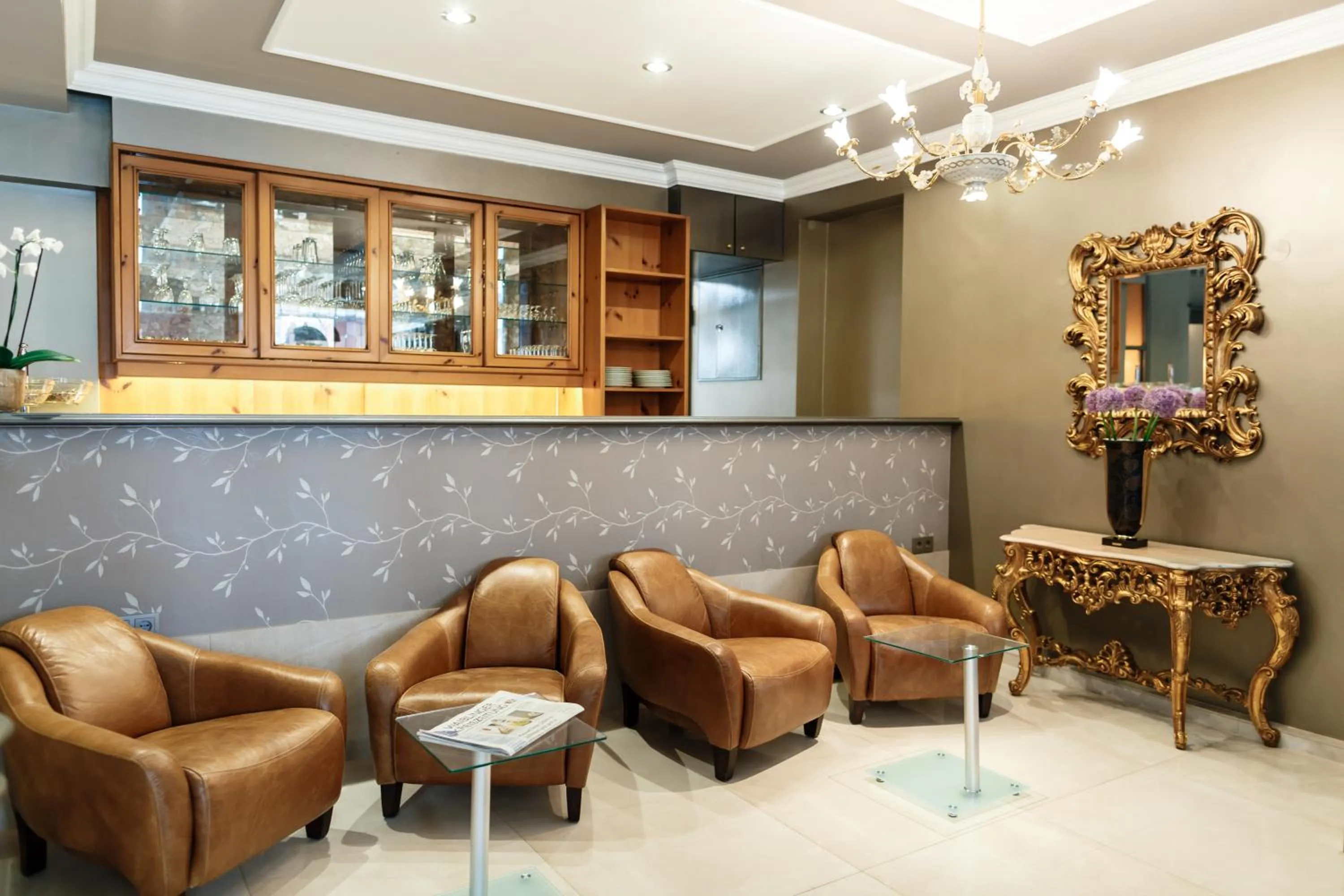 Lobby or reception in Hotel Adler