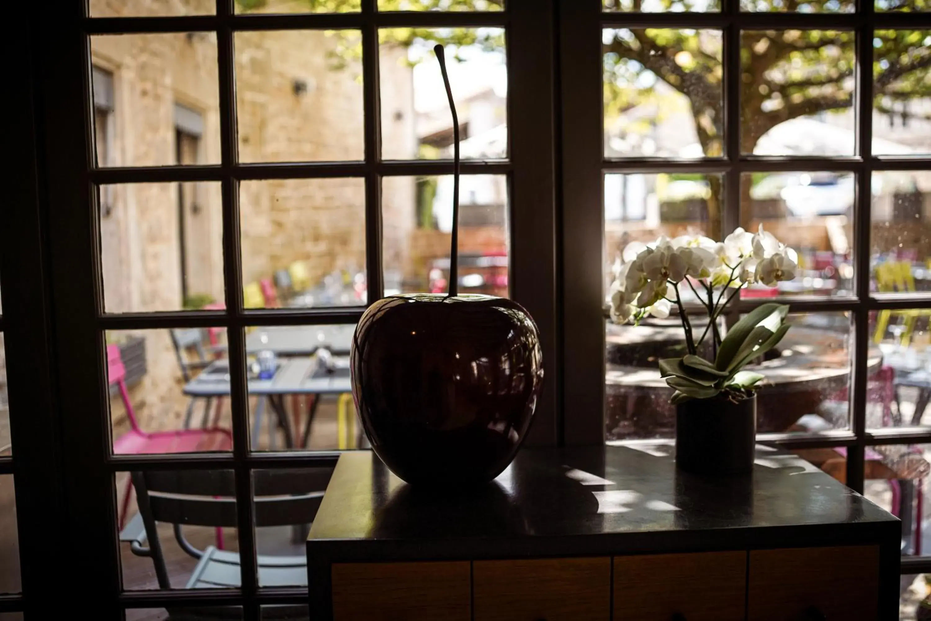 Garden view in Logis Hostellerie de l'Abbaye Garden view in Logis Hostellerie de l'Abbaye