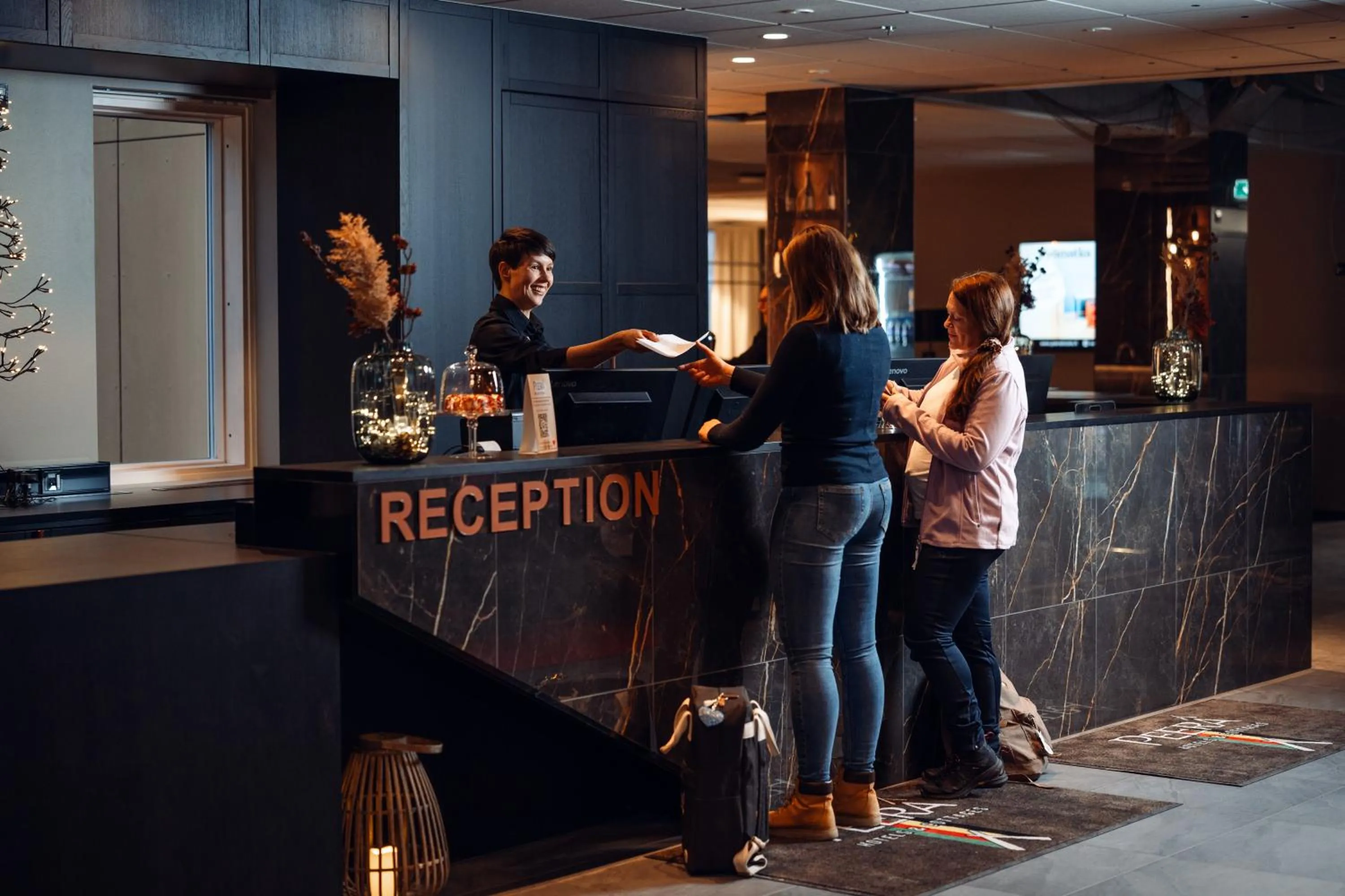 Lobby or reception in Hotelli Sodankylä