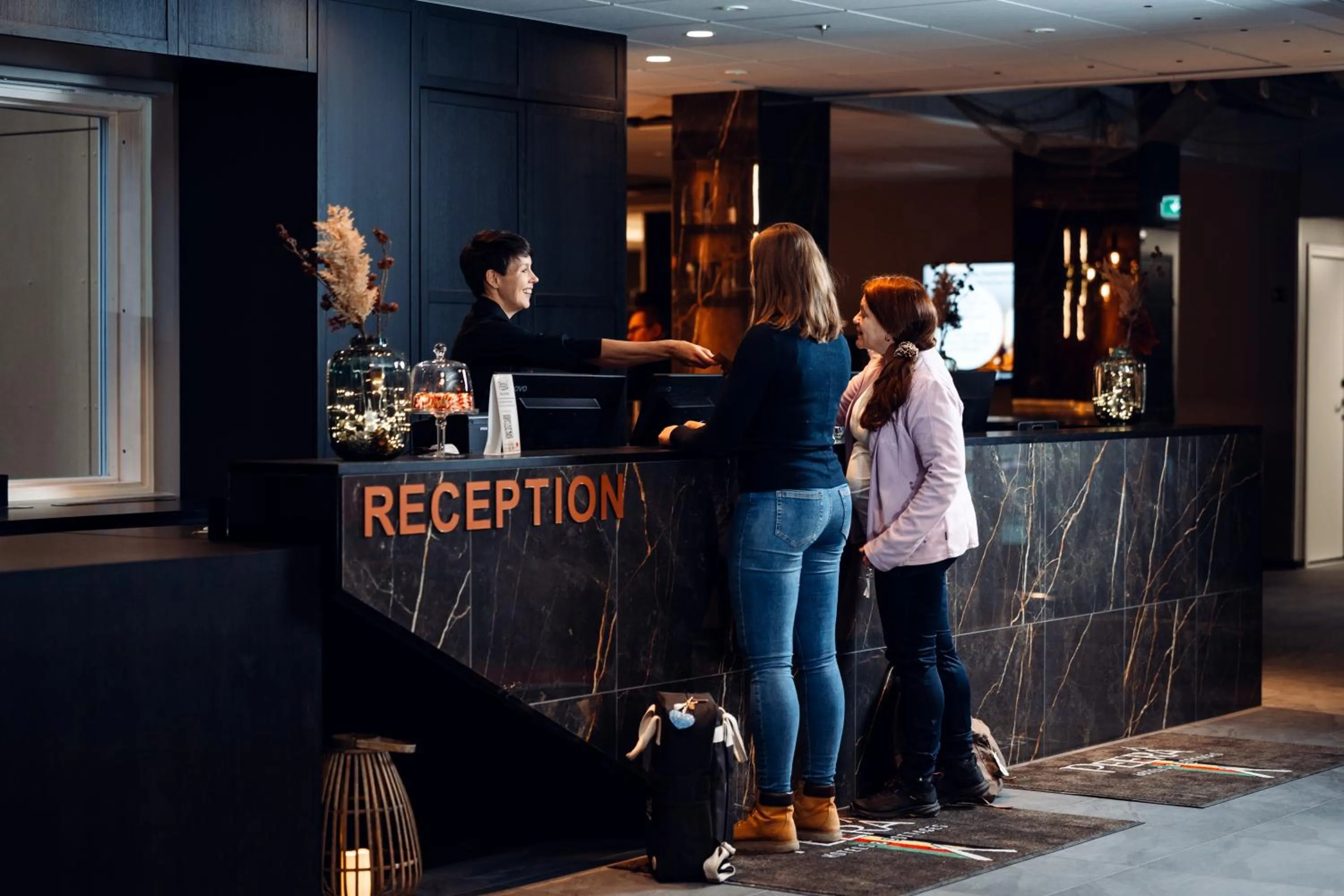 Lobby or reception in Hotelli Sodankylä