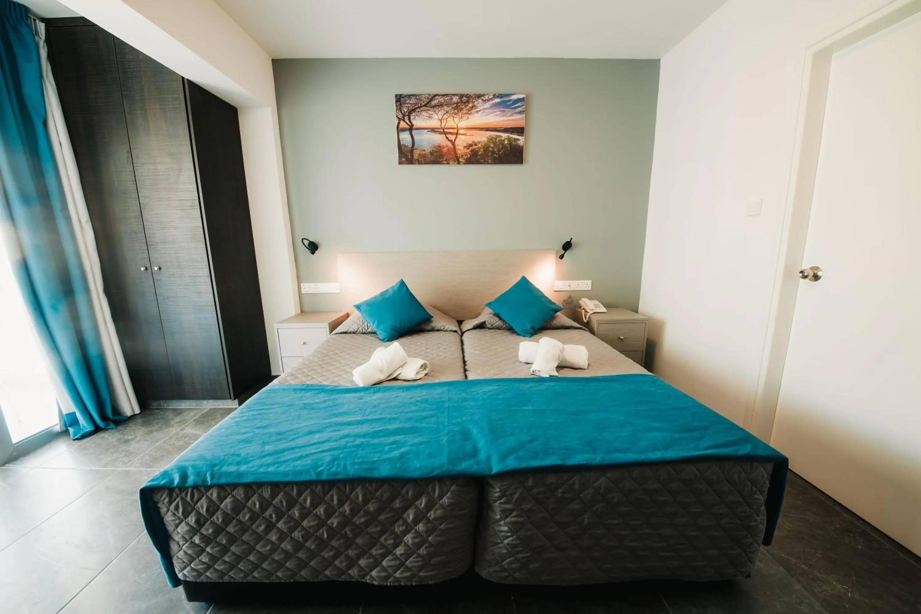 Bed in A Maos Hotel Apartments