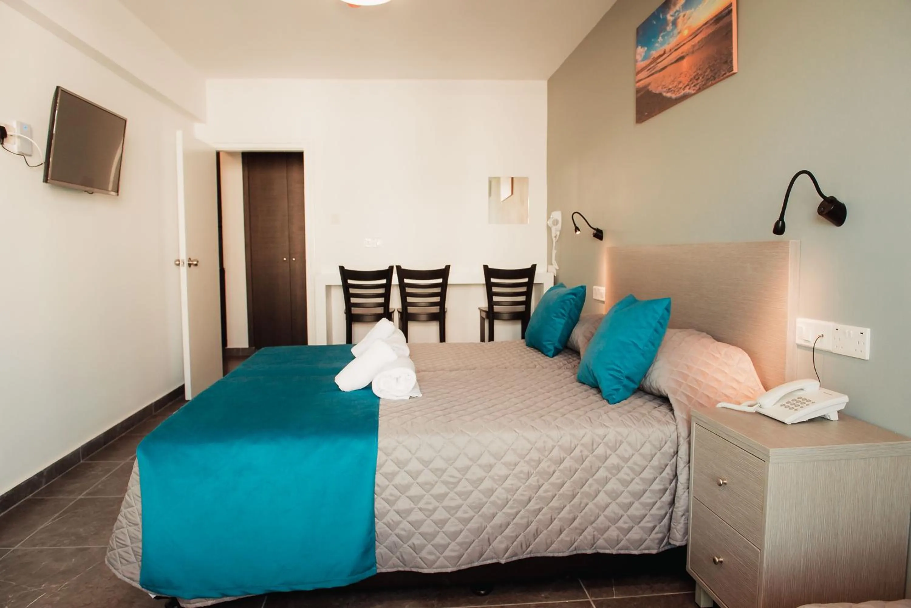 Bed in A Maos Hotel Apartments