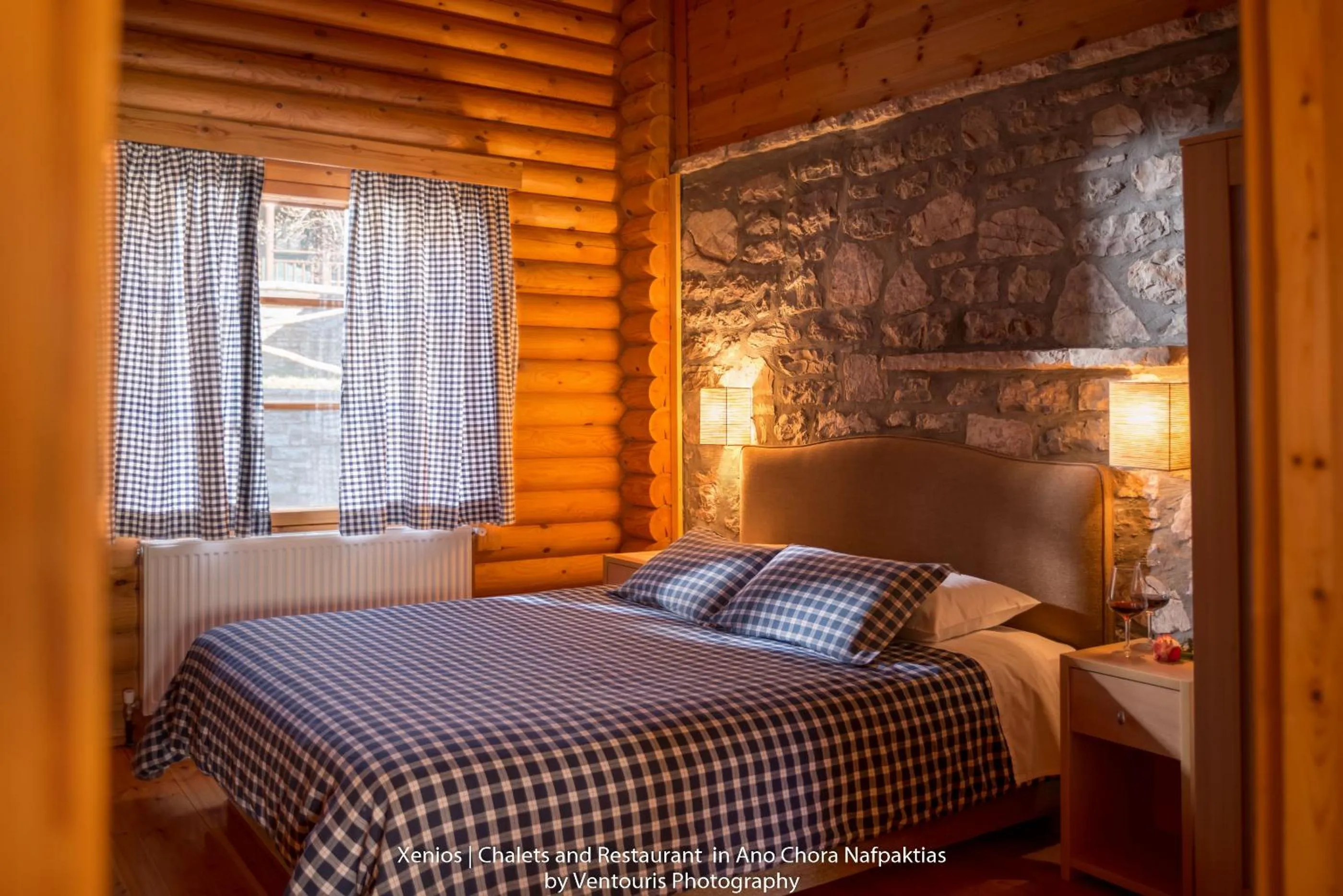 Bed in Xenios Chalet