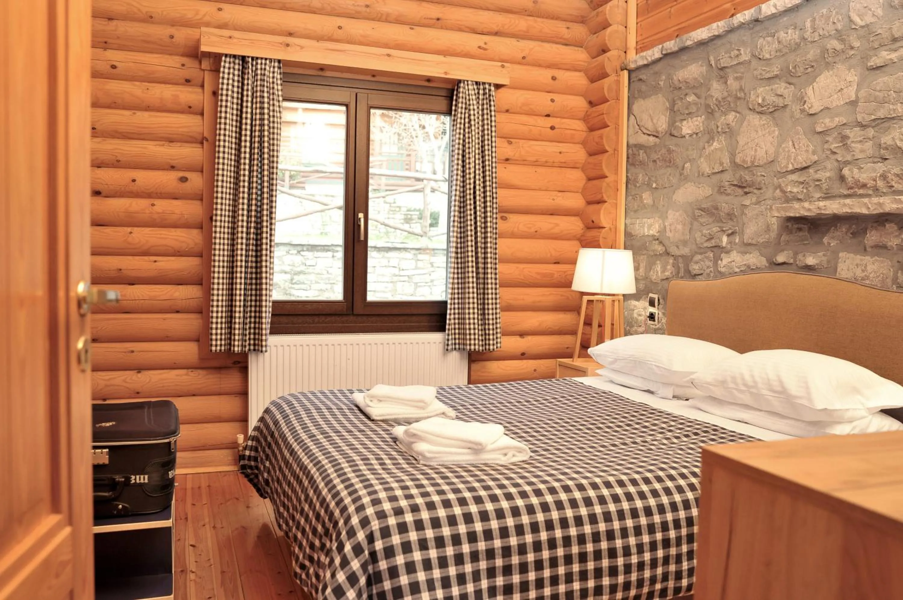 Bed in Xenios Chalet