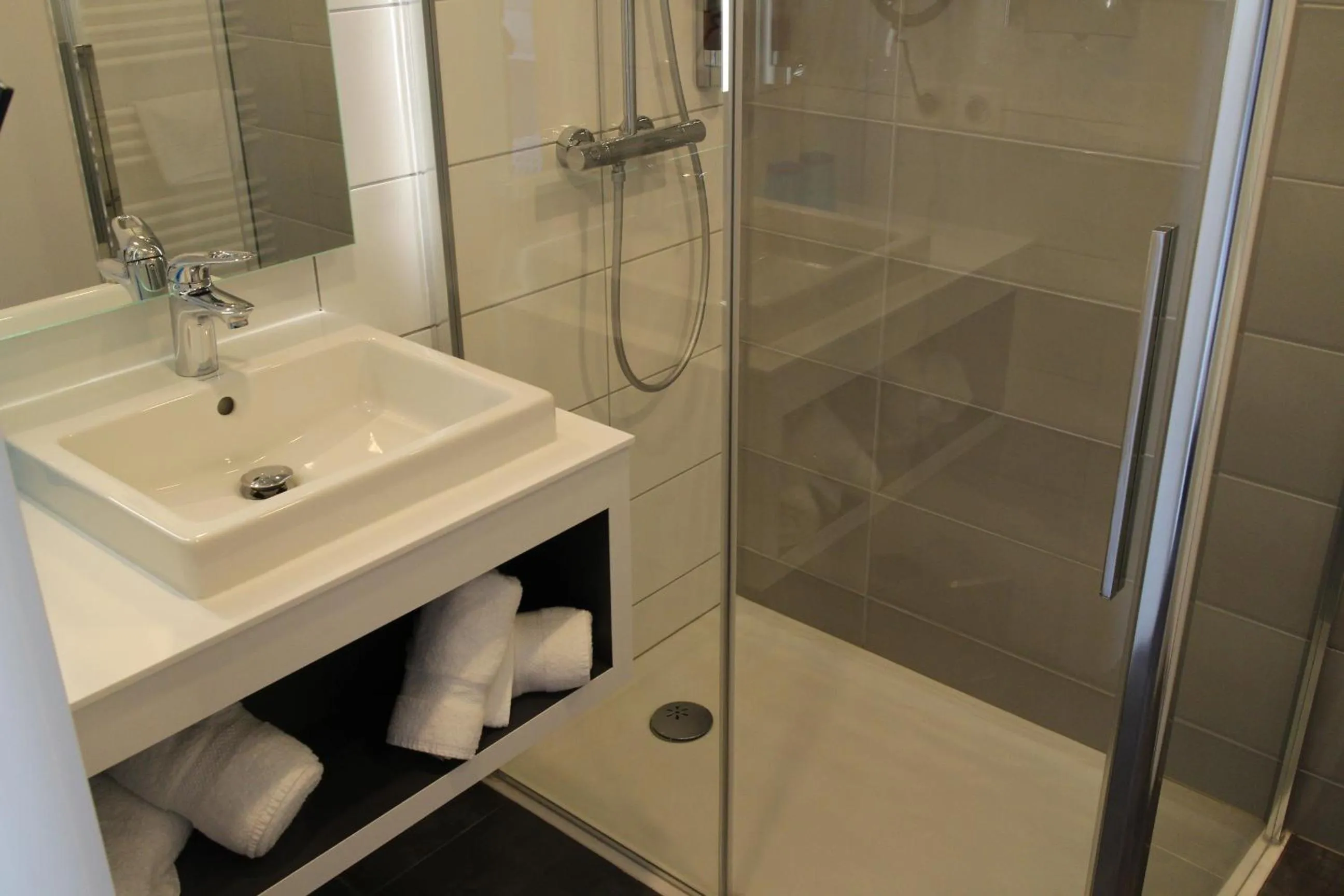 Bathroom in Logis Hôtel Restaurant Au Lion Rouge