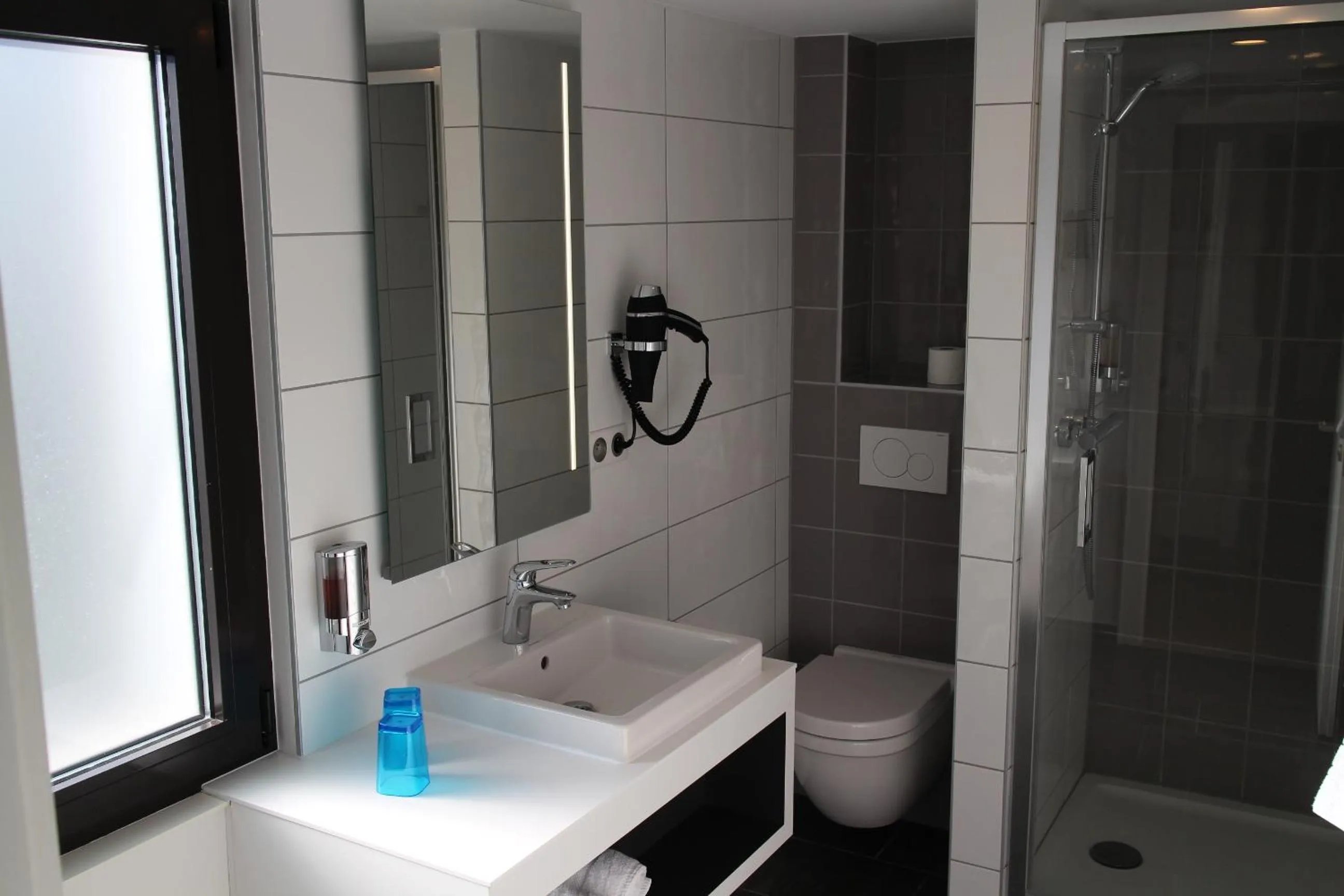 Bathroom in Logis Hôtel Restaurant Au Lion Rouge