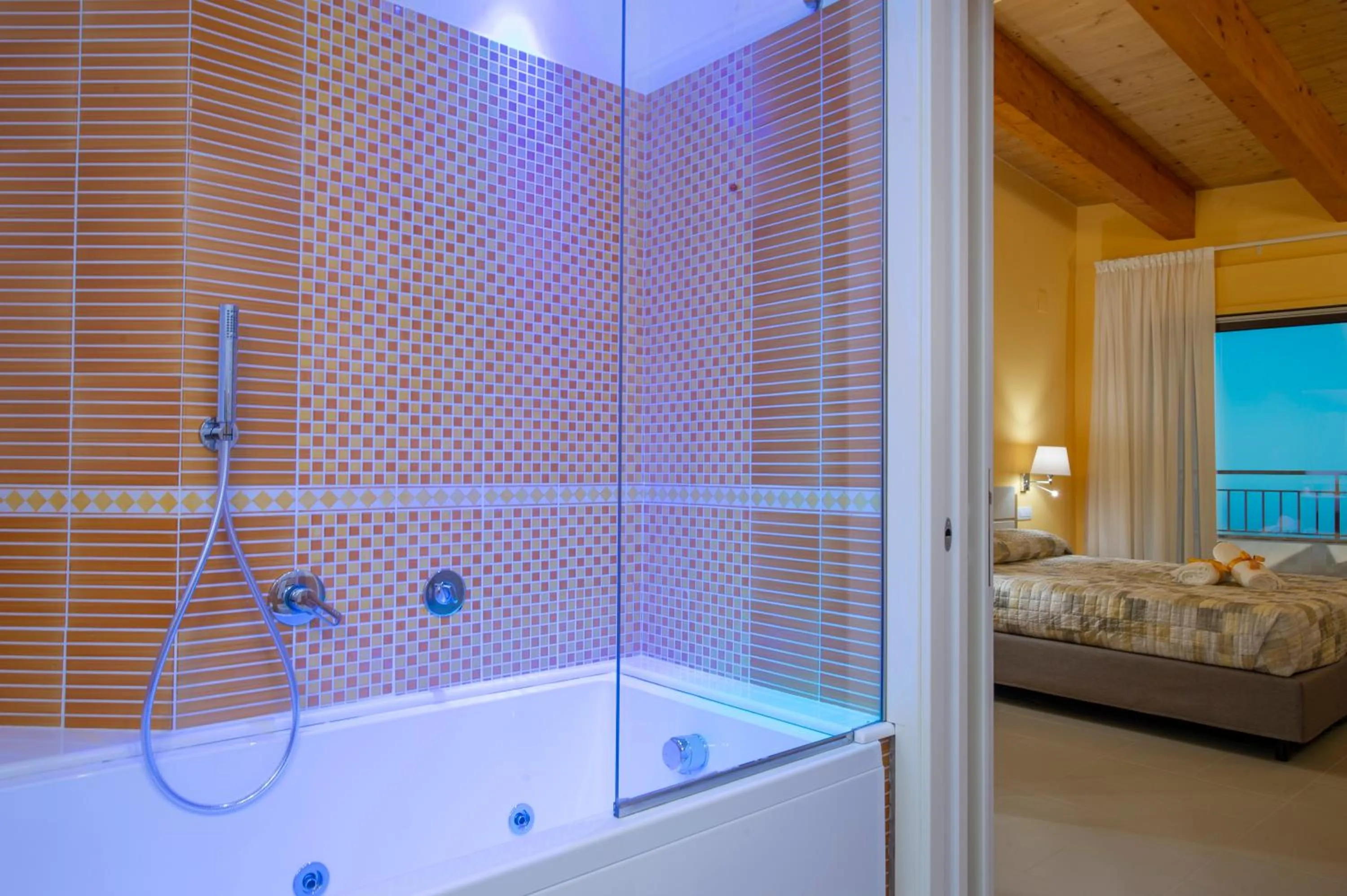 Shower, Bed in Villa Paradise Resort