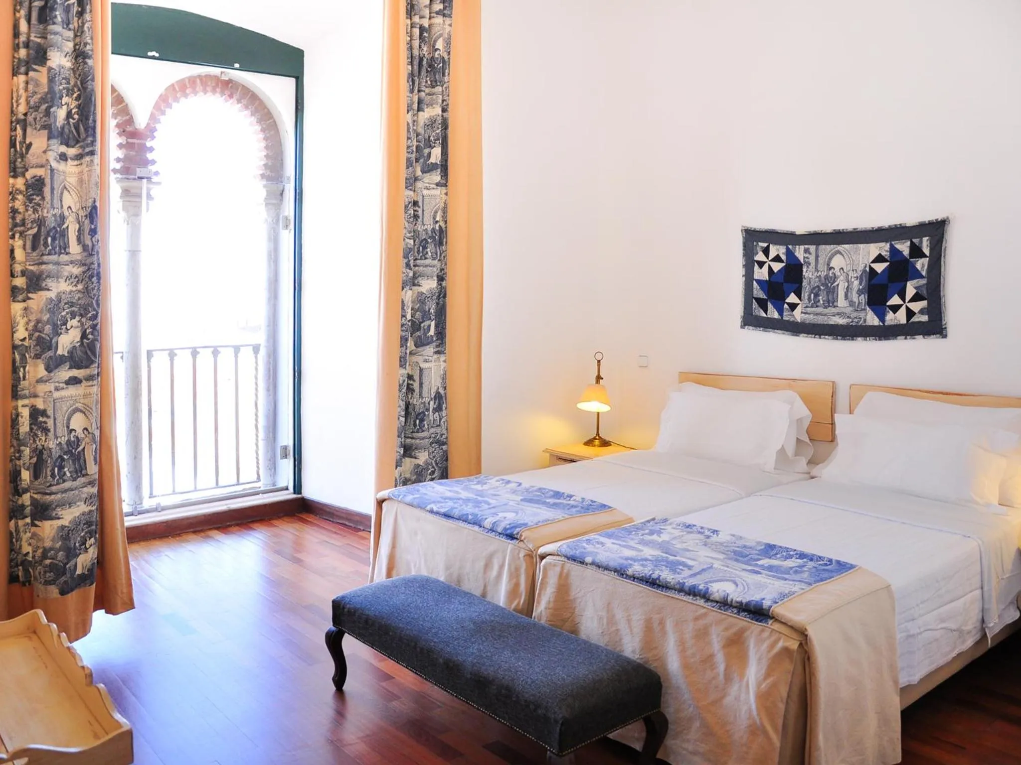 Bed in Pousada Castelo de Alvito