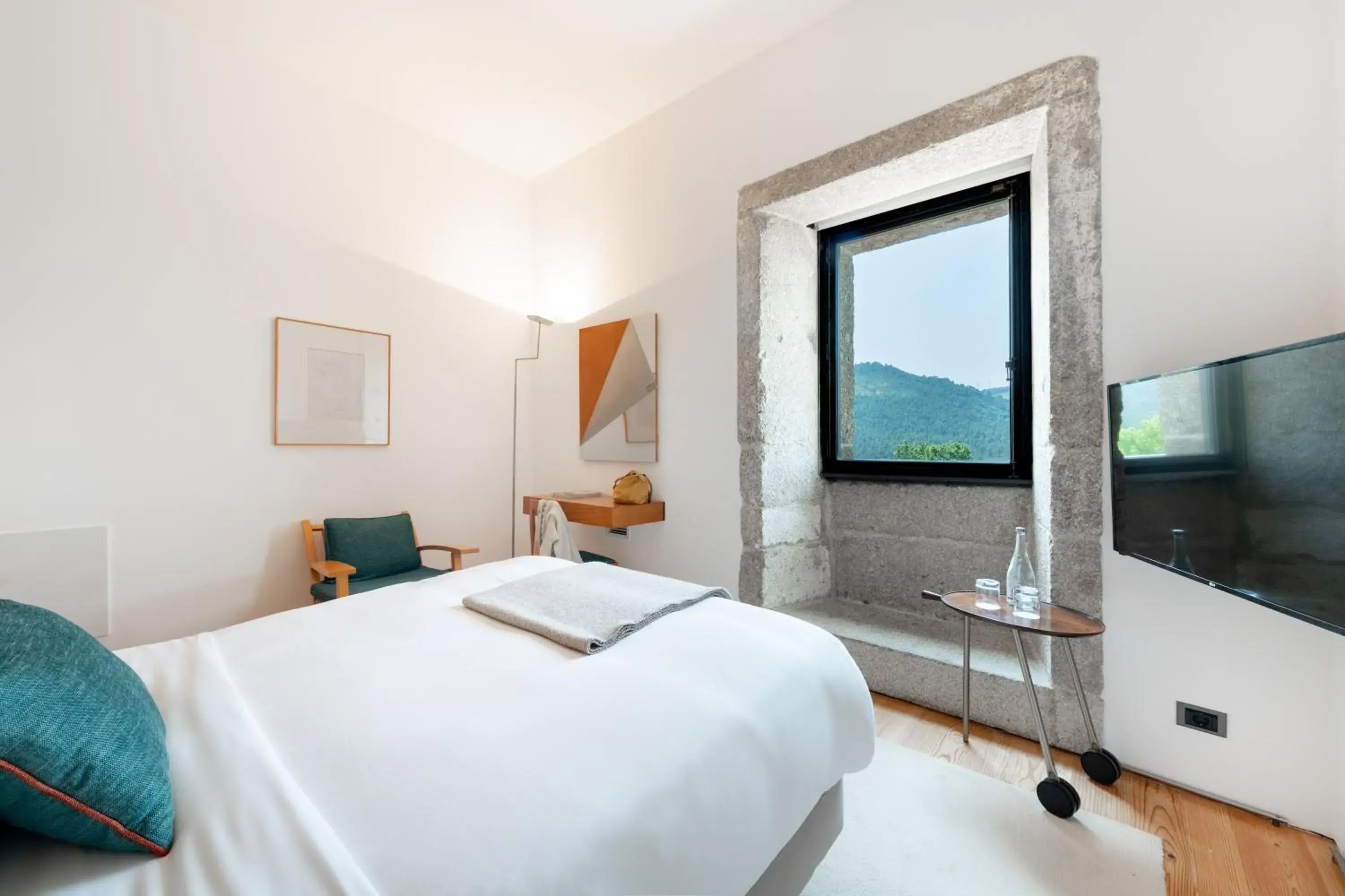 View (from property/room), Bed in Pousada Mosteiro de Amares View (from property/room), Bed in Pousada Mosteiro de Amares