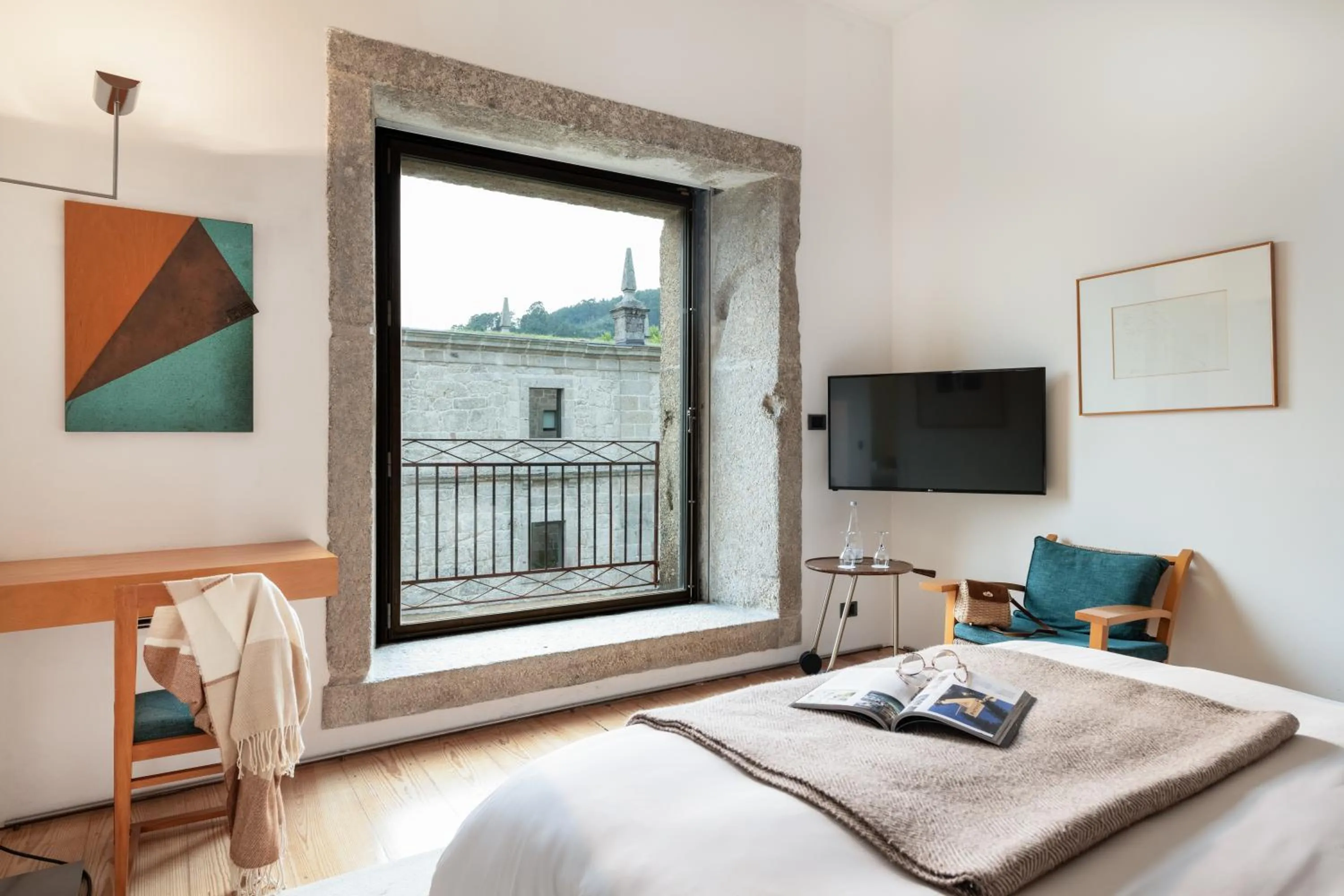 Bed in Pousada Mosteiro de Amares