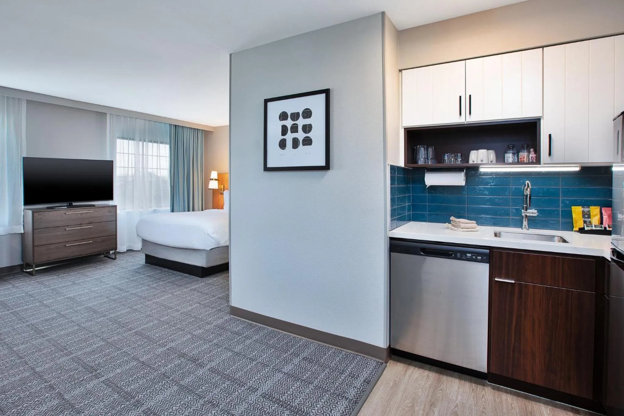 Photo of the whole room, Bed in Staybridge Suites Bismarck by IHG