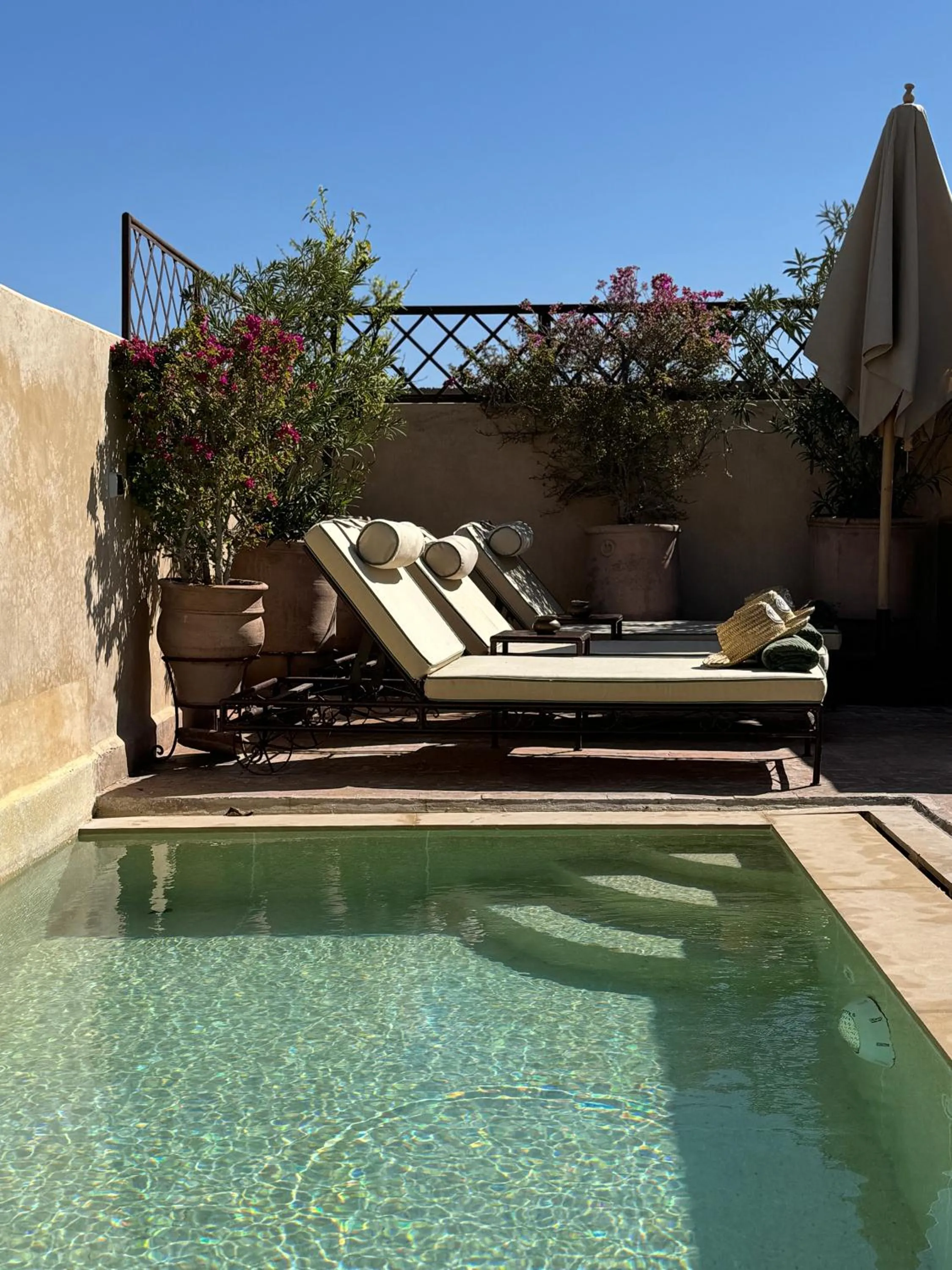 Pool view in Riad Abracadabra