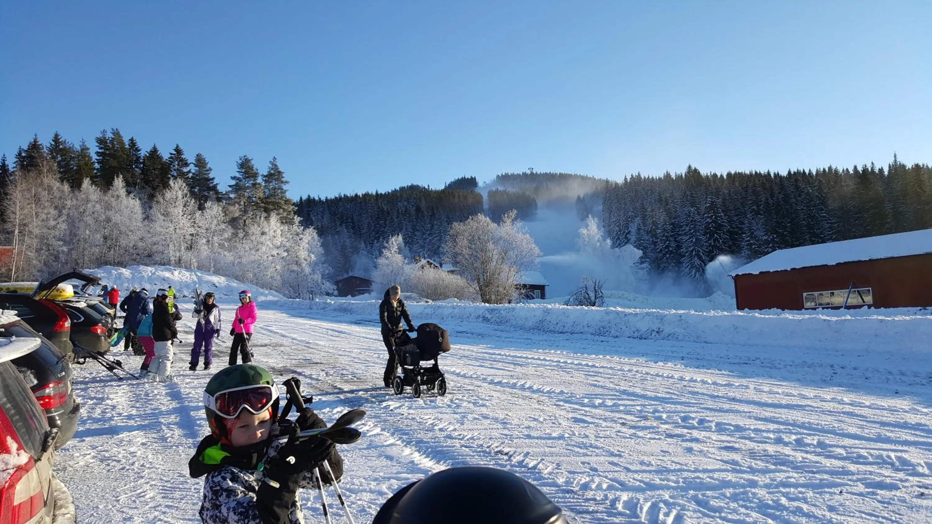 Skiing in IGMA Lodge