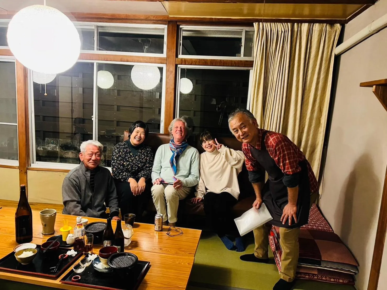 People in Family Ryokan Kawakyu with Showa Retro, private hot spring