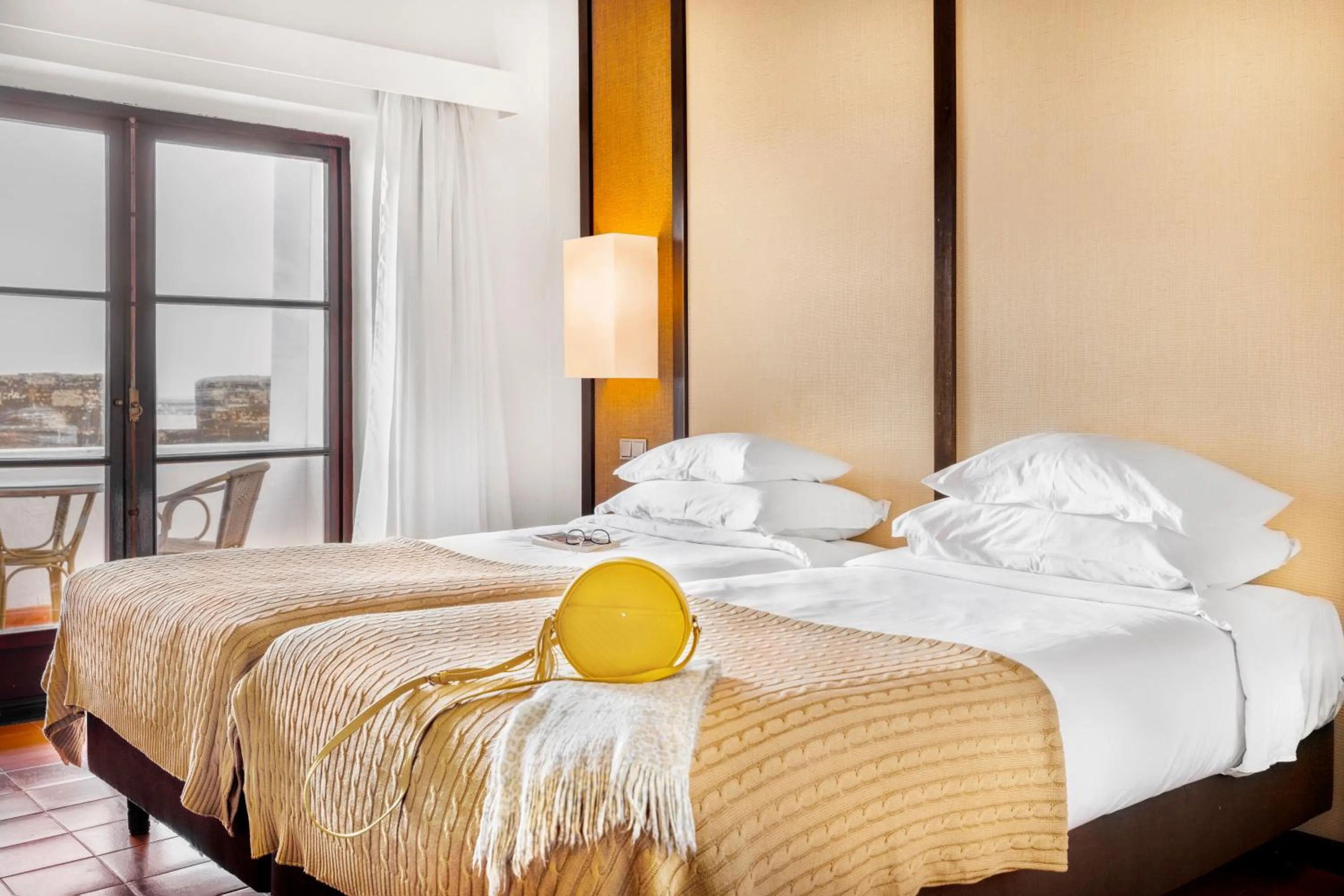 Bed in Pousada Forte da Horta