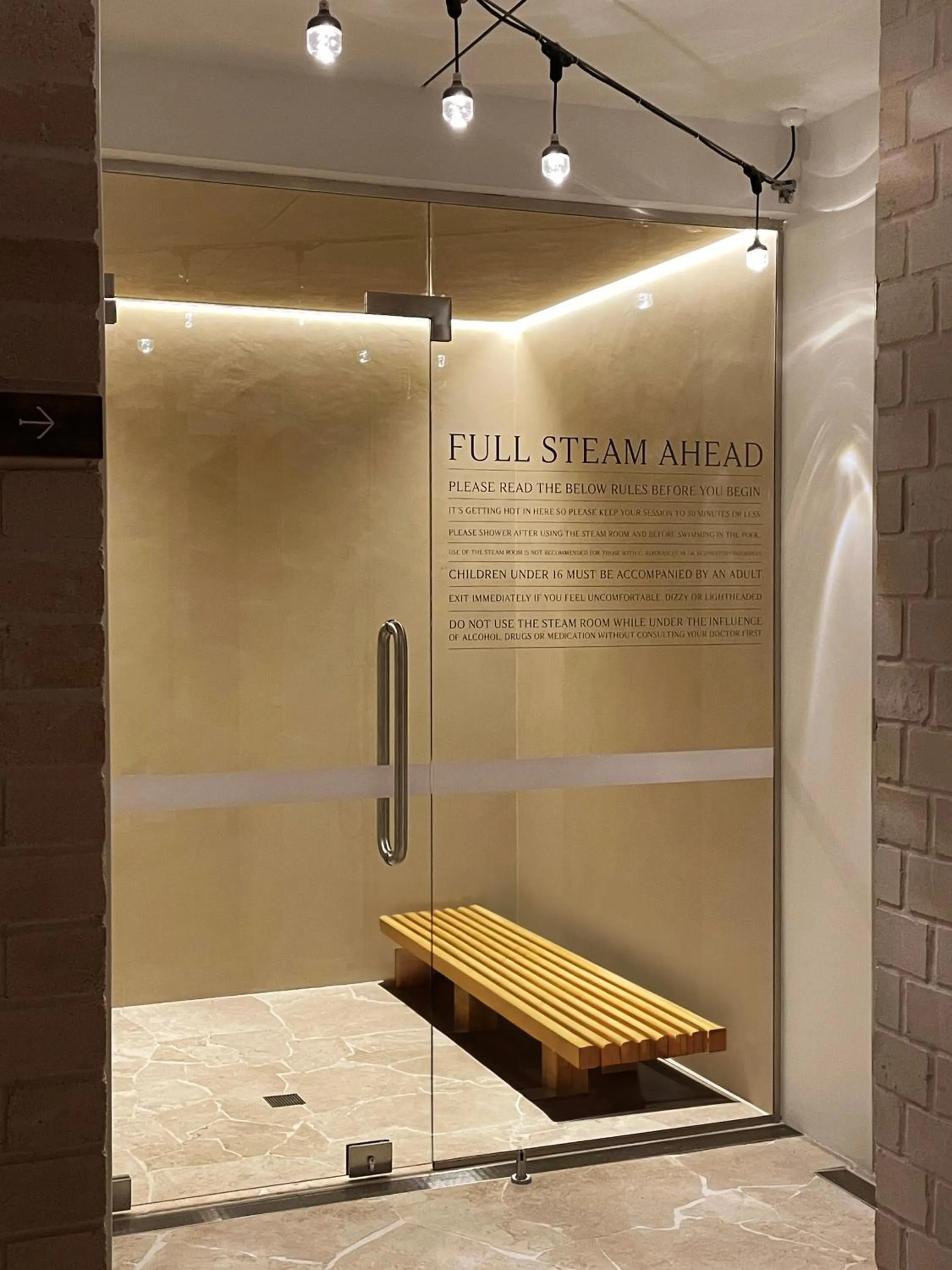 Steam room in The Clairfield Hotel