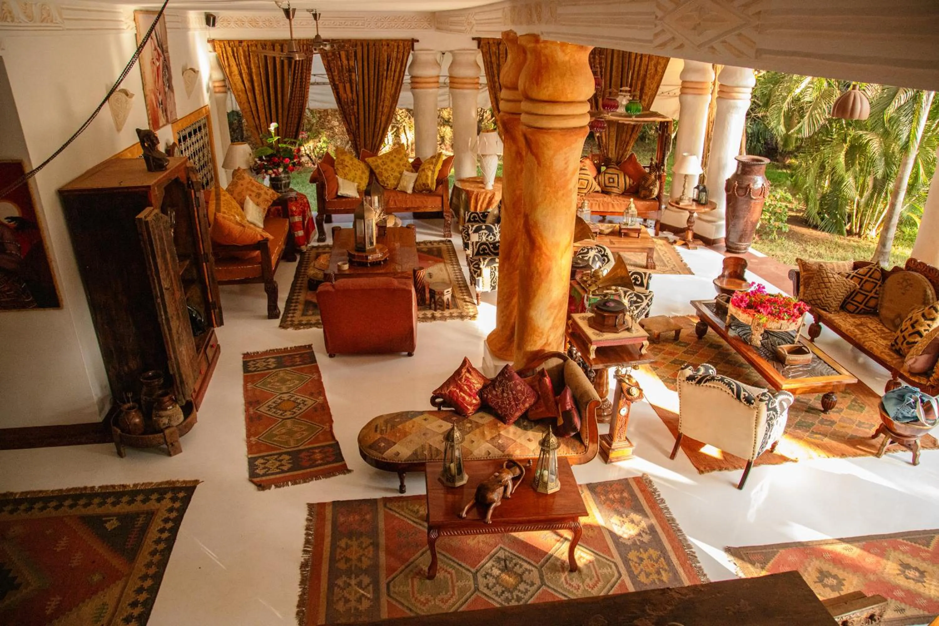 Seating area in African House Resort