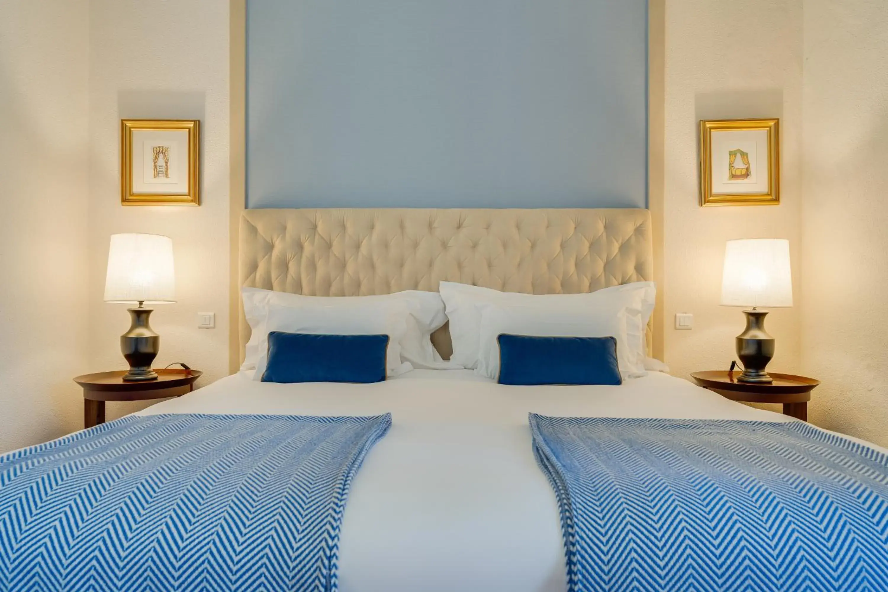 Bed in Pousada Castelo de Palmela Bed in Pousada Castelo de Palmela