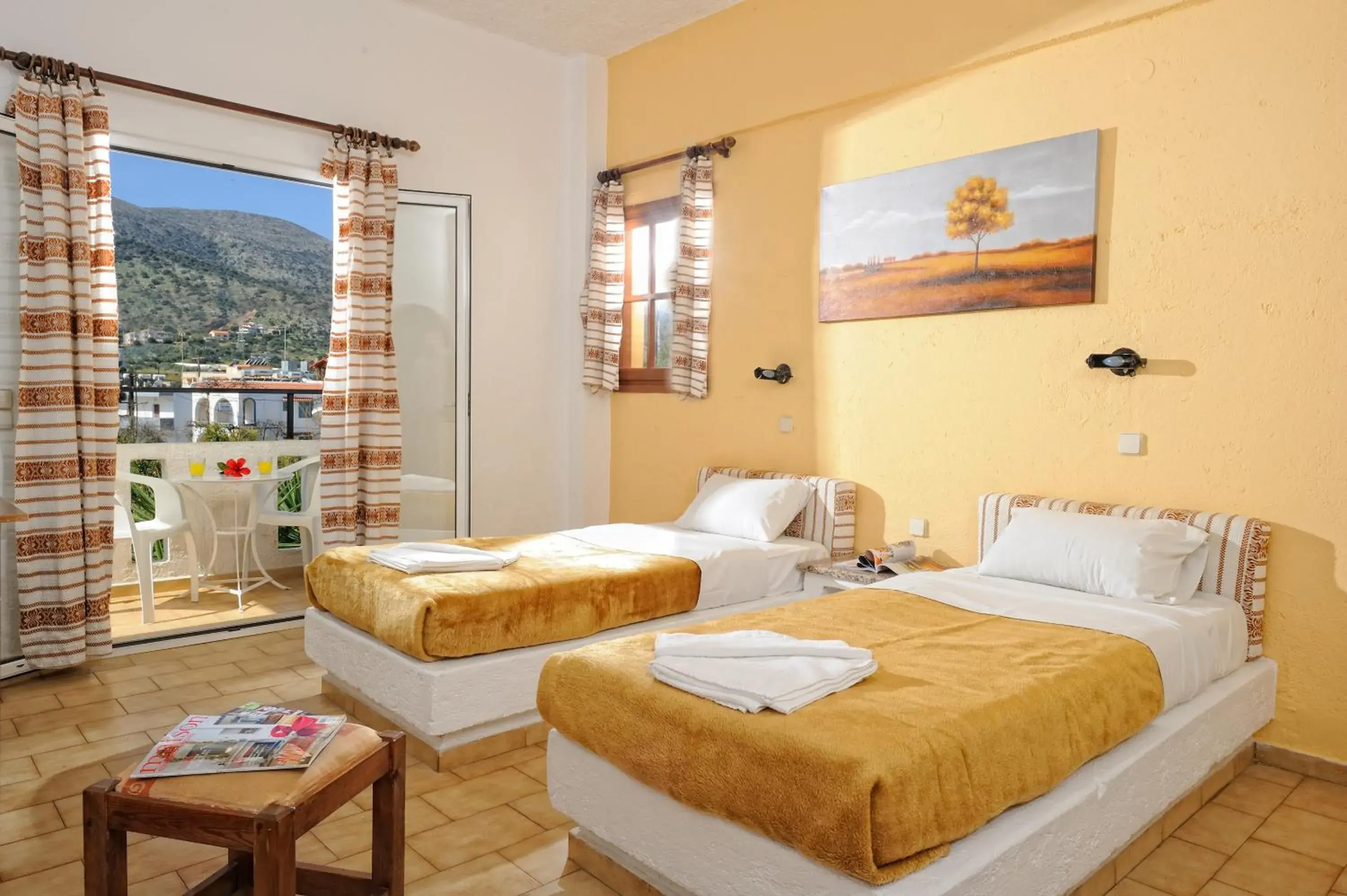 Bed in Stelios Residence Apartments Bed in Stelios Residence Apartments