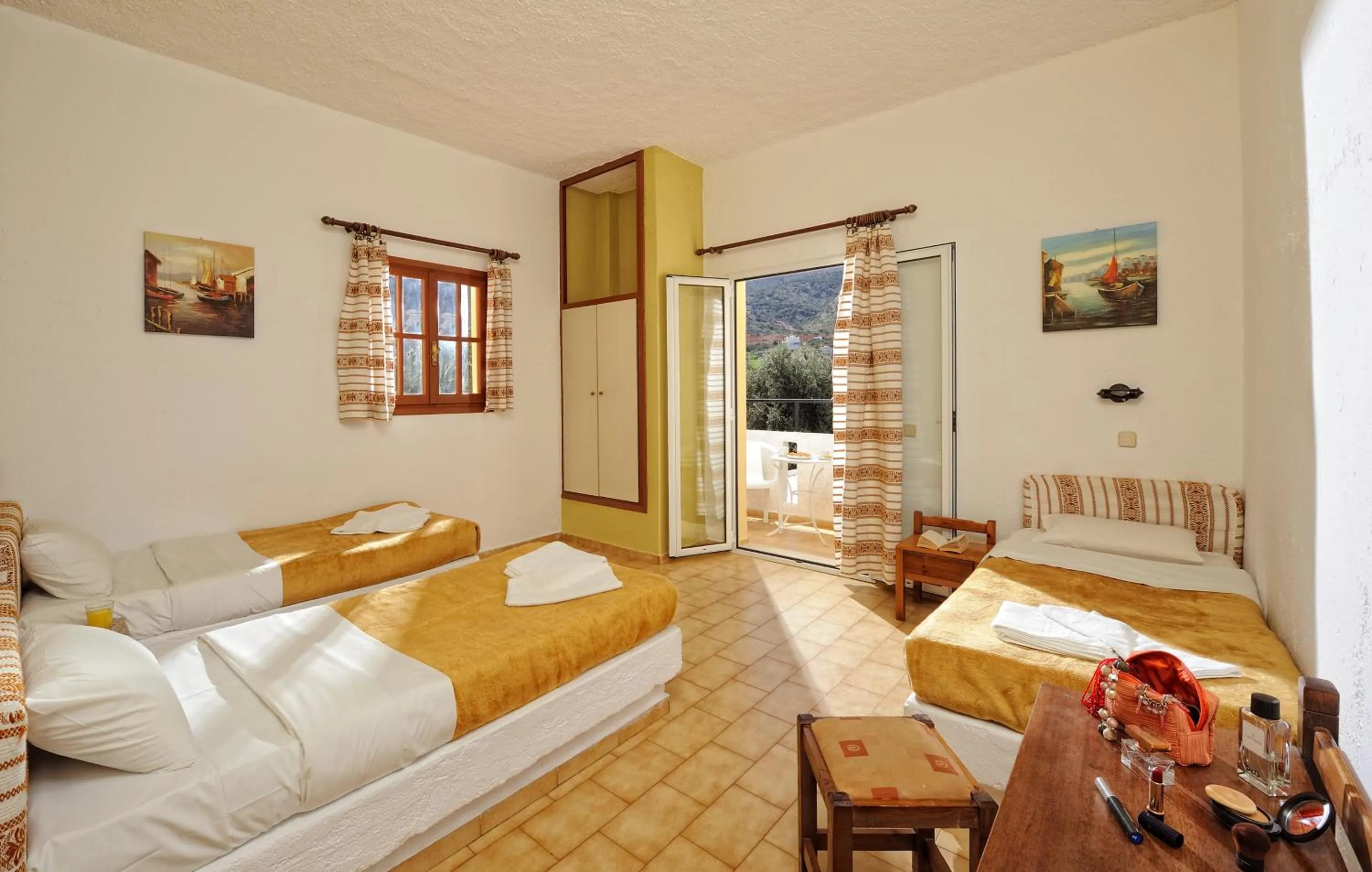 Bed in Stelios Residence Apartments