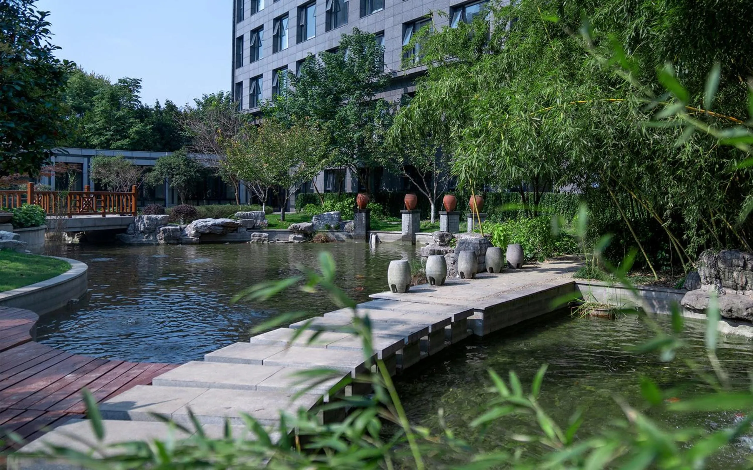 Garden view in Yancheng Shuicheng Hotel