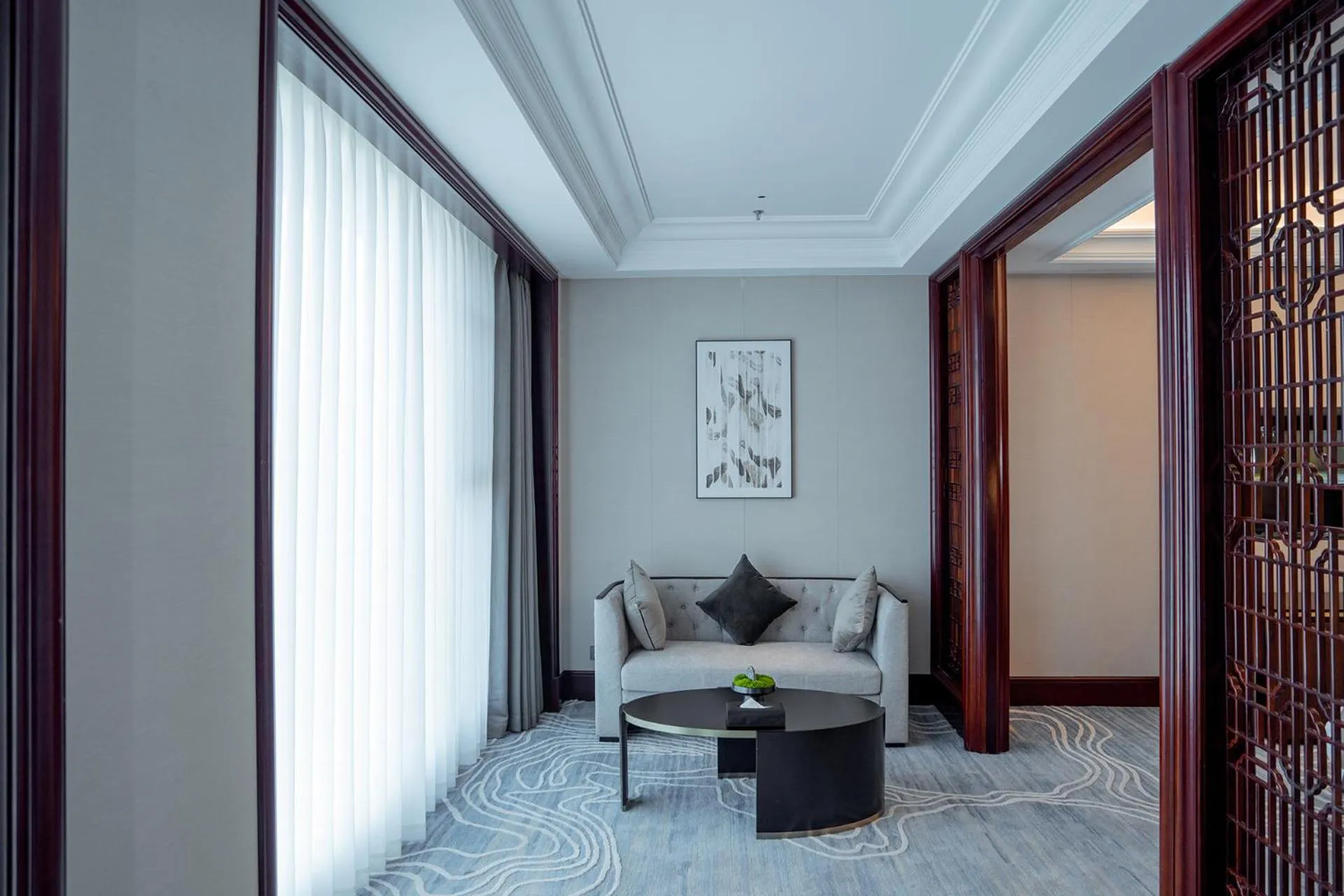 Seating area, Bed in Yancheng Shuicheng Hotel