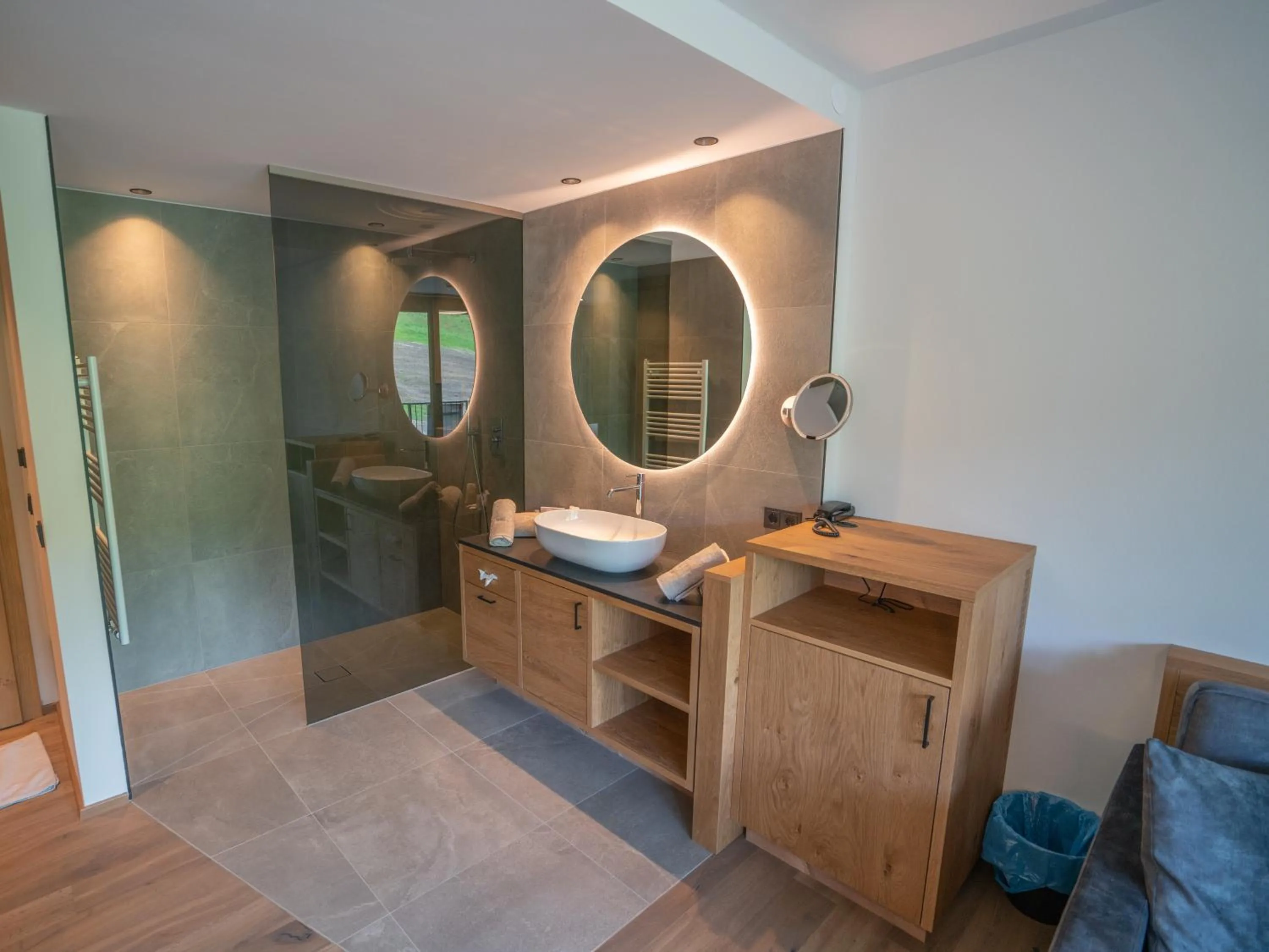 Bathroom in Hotel Purvita by Oberlechner