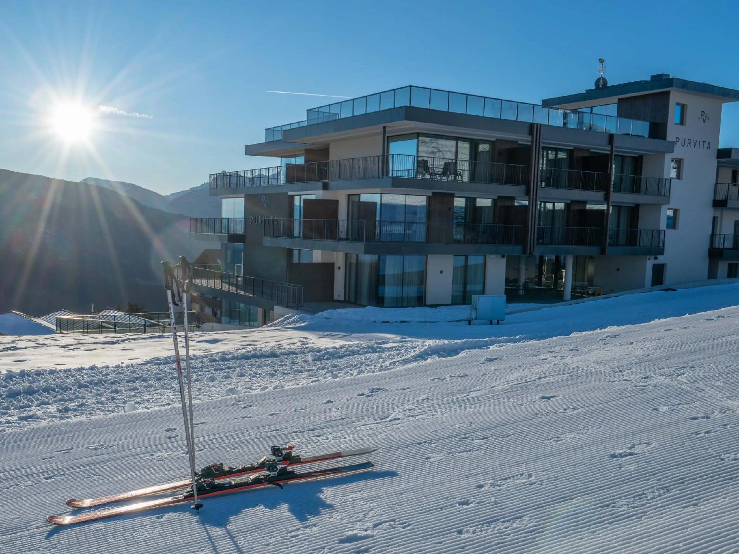 Property building in Hotel Purvita - Ski In Ski Out - Infinity Pool