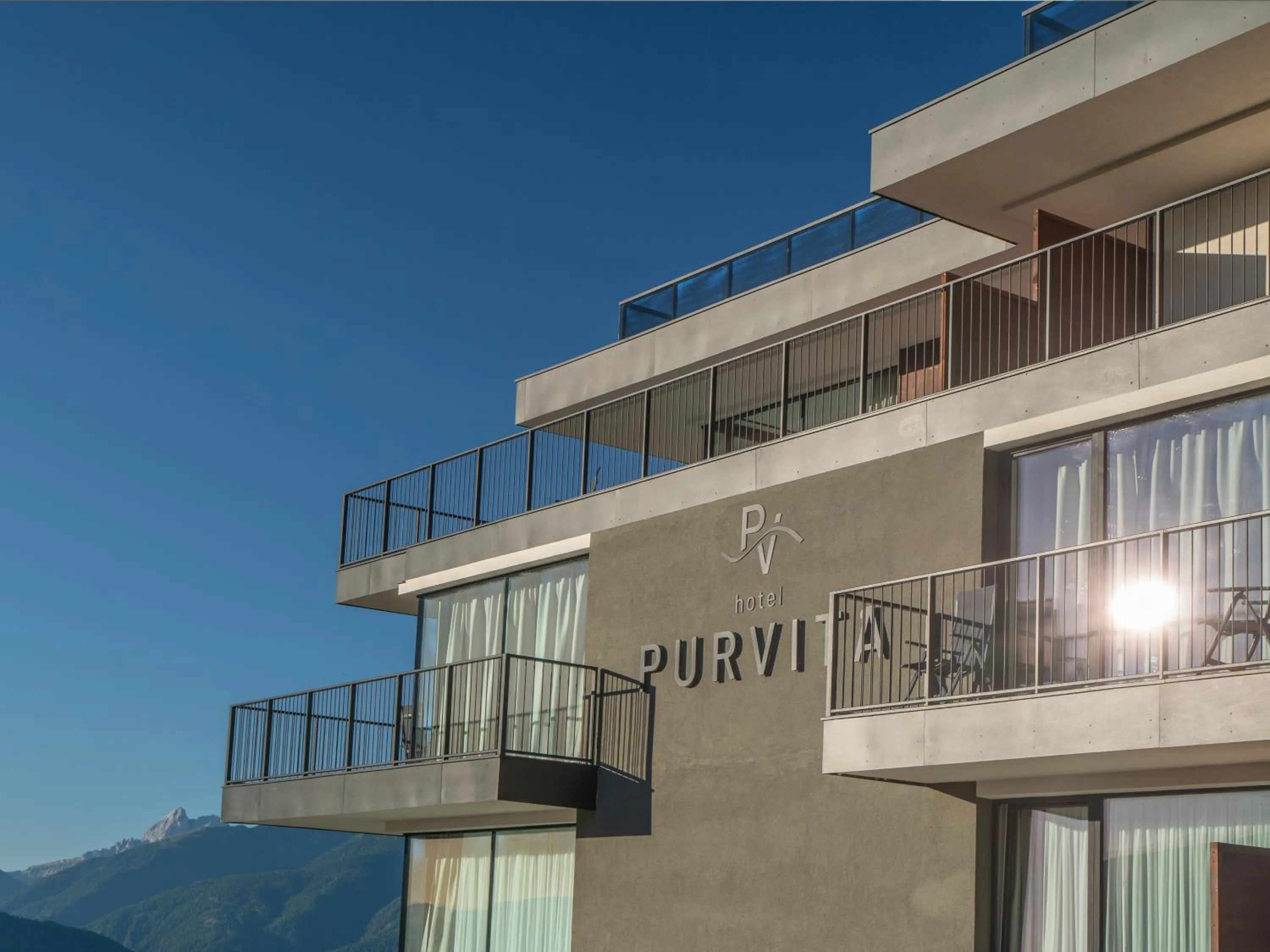 Property building in Hotel Purvita by Oberlechner