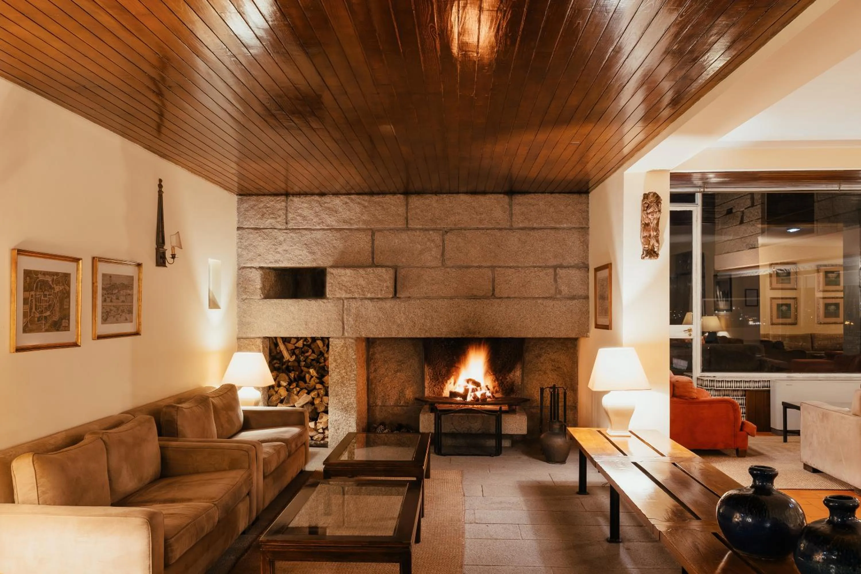 fireplace in Pousada de Valença