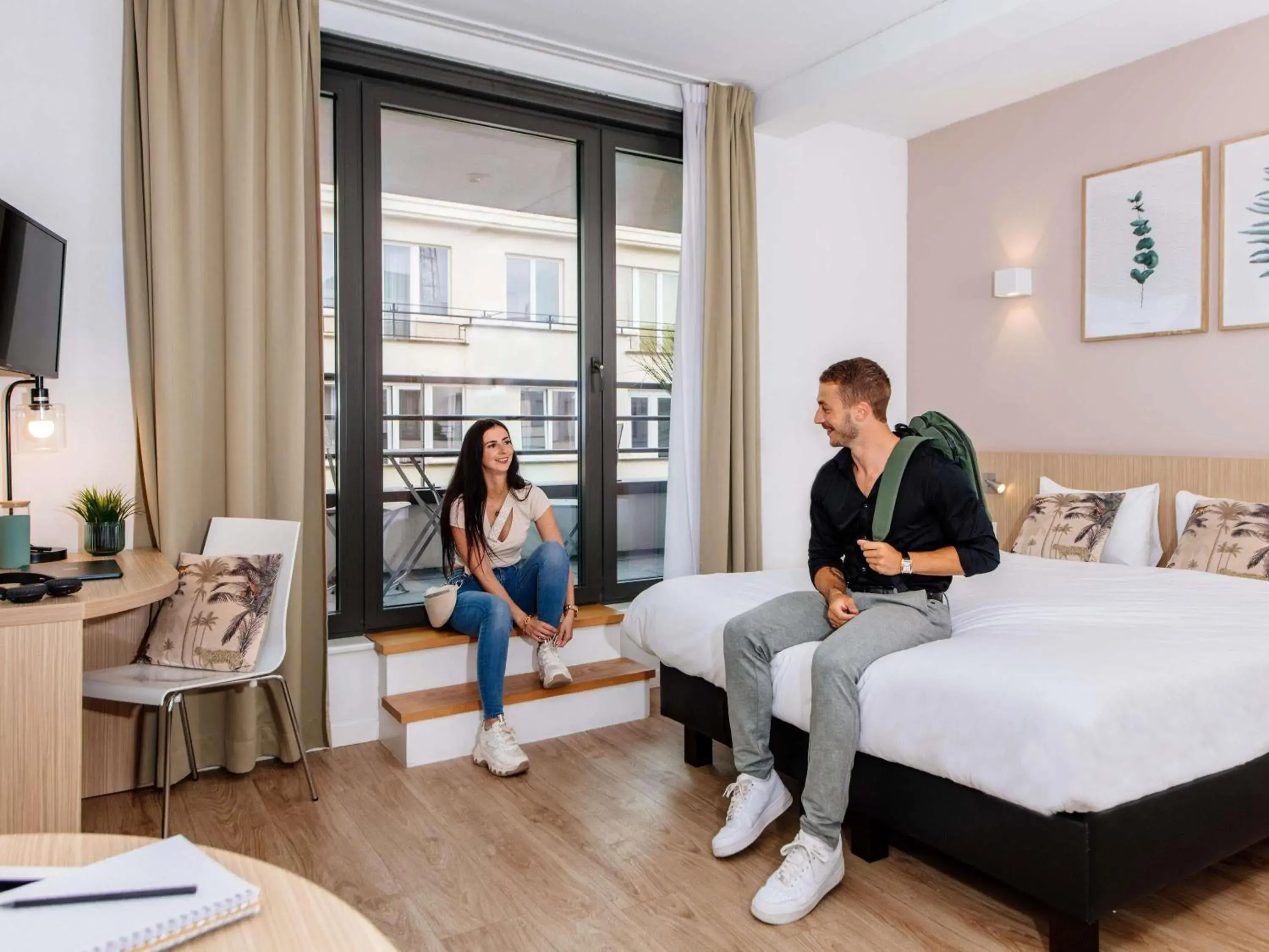 Property building, Bed in Aparthotel Adagio Access Bruxelles Europe Aparthotel Property building, Bed in Aparthotel Adagio Access Bruxelles Europe Aparthotel