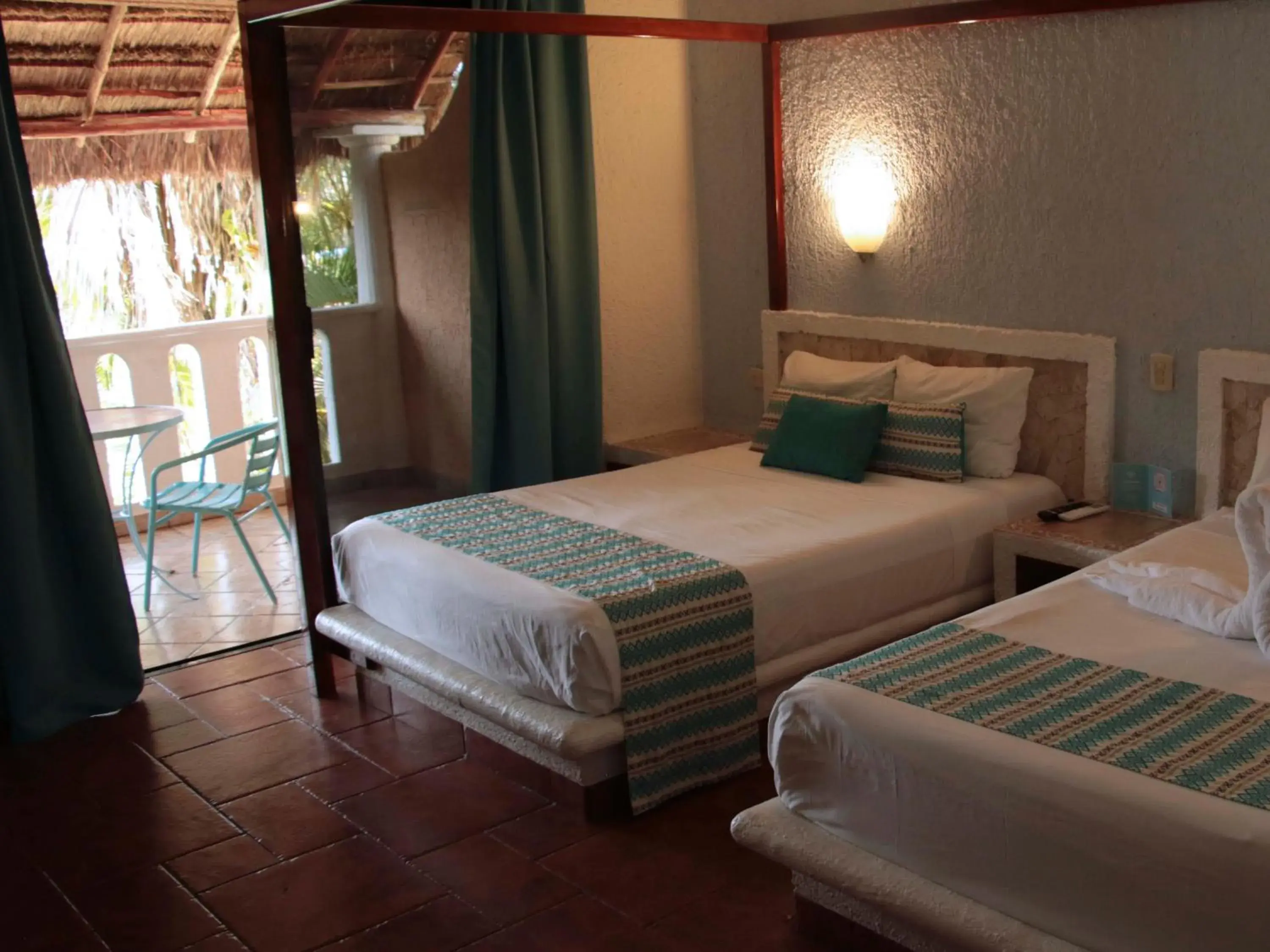 Balcony/Terrace, Bed in Chez Waffle Hotel Balcony/Terrace, Bed in Chez Waffle Hotel