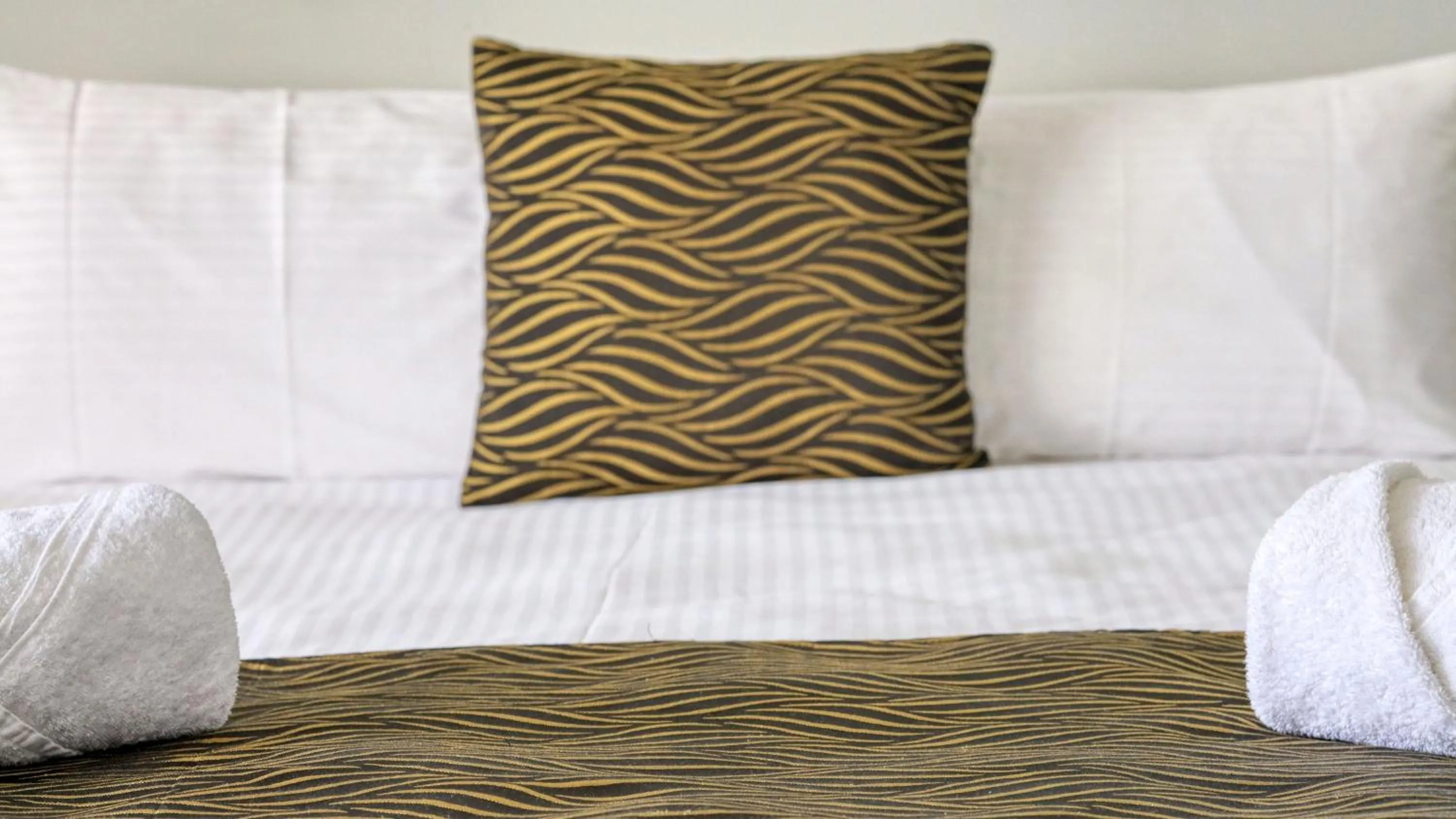 Decorative detail, Bed in Moonraker Motor Inn