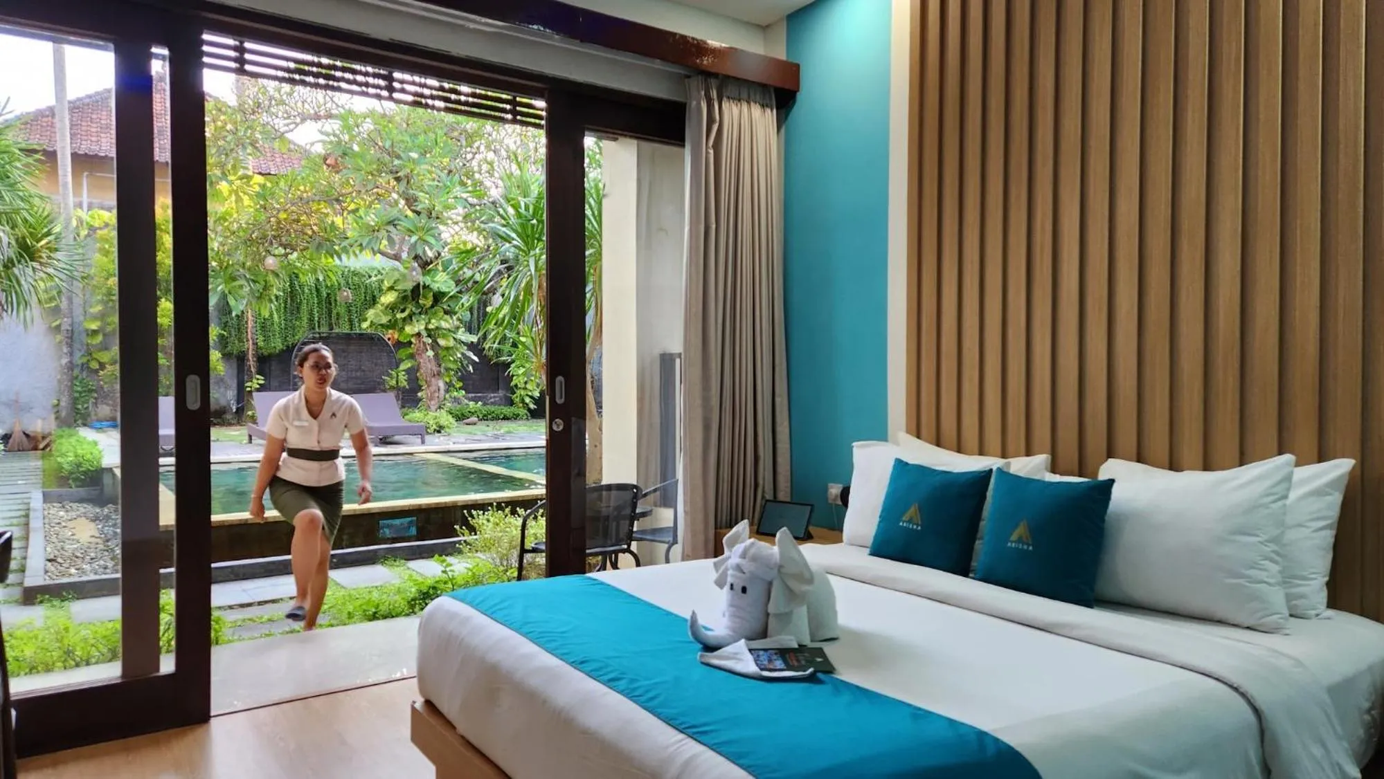 Bed in ABISHA Hotel Sanur